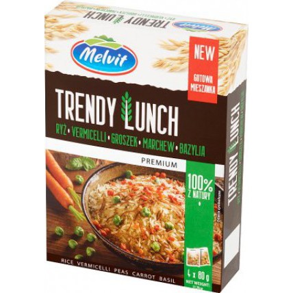 Melvit Trendy Lunch Ris Vermicelli Erter 6*4*80g stk