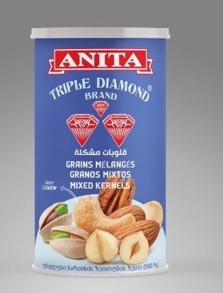 Anita Triple Diamond Mixed Kernels Nuts  350gr Blå