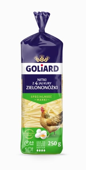 Goliard Egg Pasta med rapphøne egg "Nitki z 4 jaj kury zielonozki" 250 g - Polen -