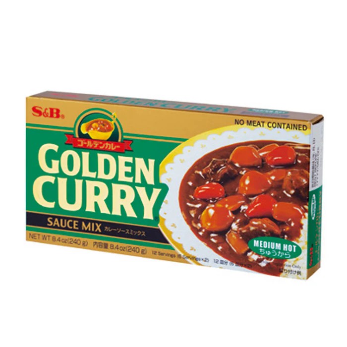 S&B Golden curry sauce mix MEDIUM HOT Cari nhat 10x220 g