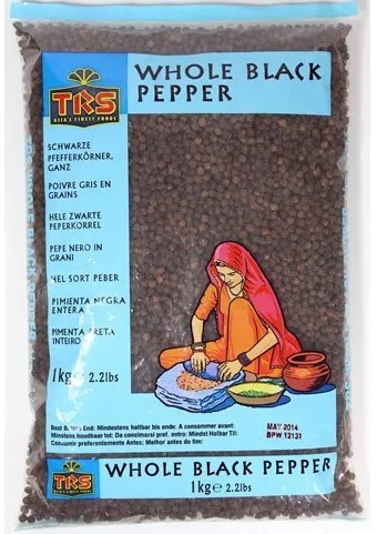 TRS Black Pepper Whole 1kg