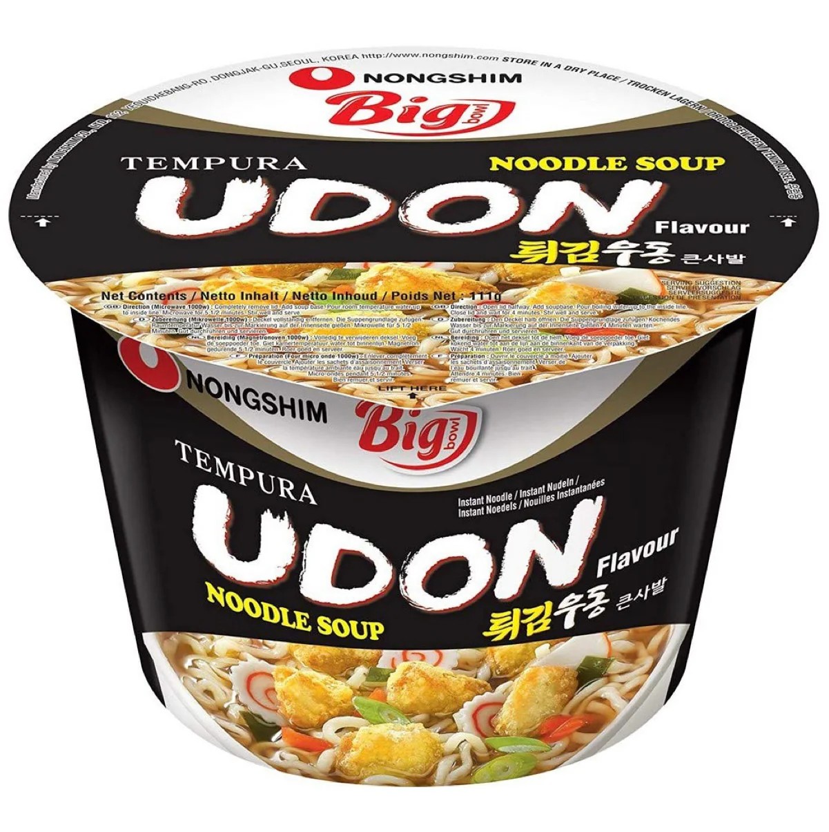 NONGSHIM Big bowl noodle Udon flavour 111 g