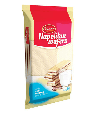 Vincinni Napolitan Wafers Cocoa & Milk 350gr