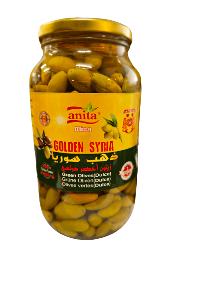 Anita Golden Syria Green Olives Dulce 1300g