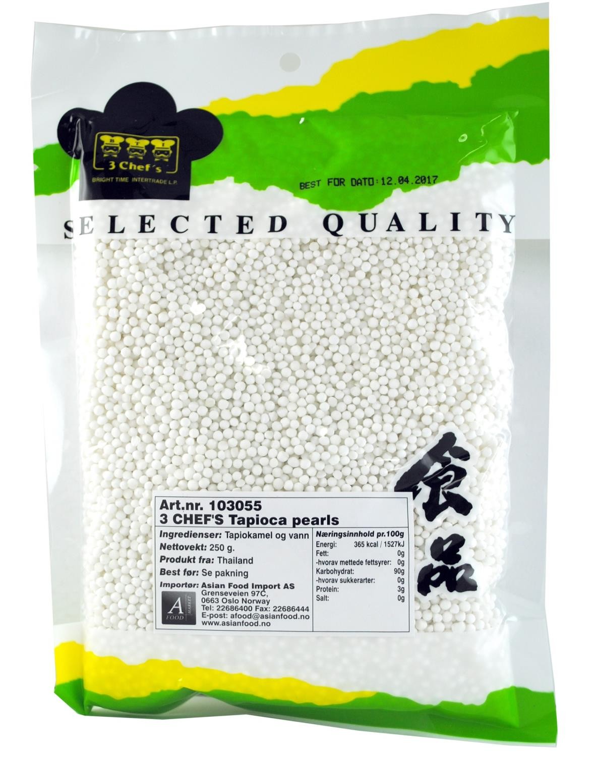 3 CHEFS Tapioca pearls - pellet S 250g