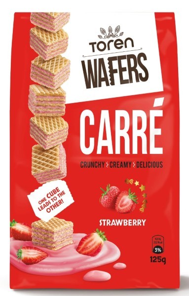 WAFERS CARRE STRAWBERRY 125 g