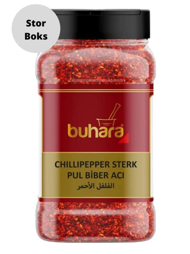 Buhara Chillipepper Sterk 500g (Stor Boks)