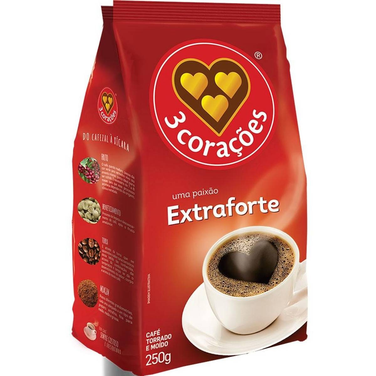 3 CORAÇÕES malt kaffe (ekstra sterk) 250g