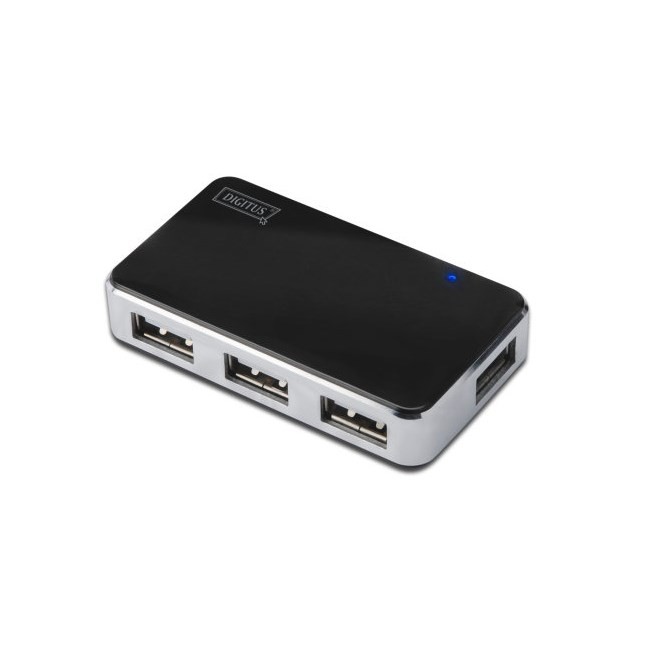 Digitus USB 2.0 Çoklayıcı Siyah-Gümüş (4 Port)