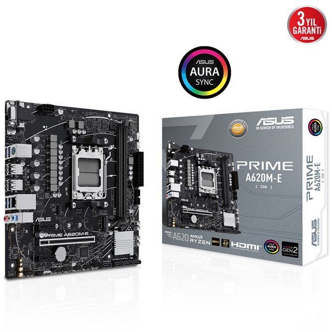 Asus Prime A520M-E/Csm AM4 Ryzen Vga Dvi Hdmi DDR4