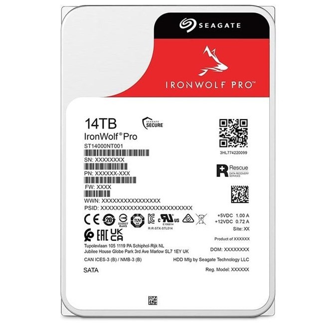 Seagate IronWolf 12TB 7200Rpm 256MB -ST12000NT001