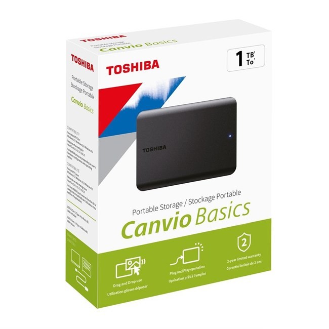 Toshiba Canvio Basic 1TB Usb 3.2 Gen1-HDTB510EK3AA