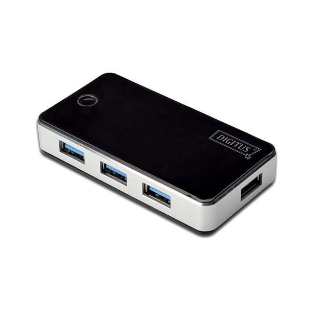 Digitus USB 3.0 Çoklayıcı Siyah-Gümüş (4 Port)