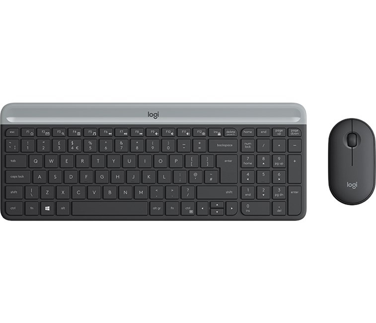 Logitech MK470 İnce Kablosuz Klavye Mouse Siyah