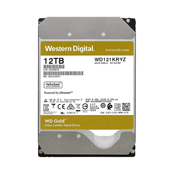 WD 12TB Gold 3.5'' 7200Rpm 256MB Sata3 WD121KRYZ