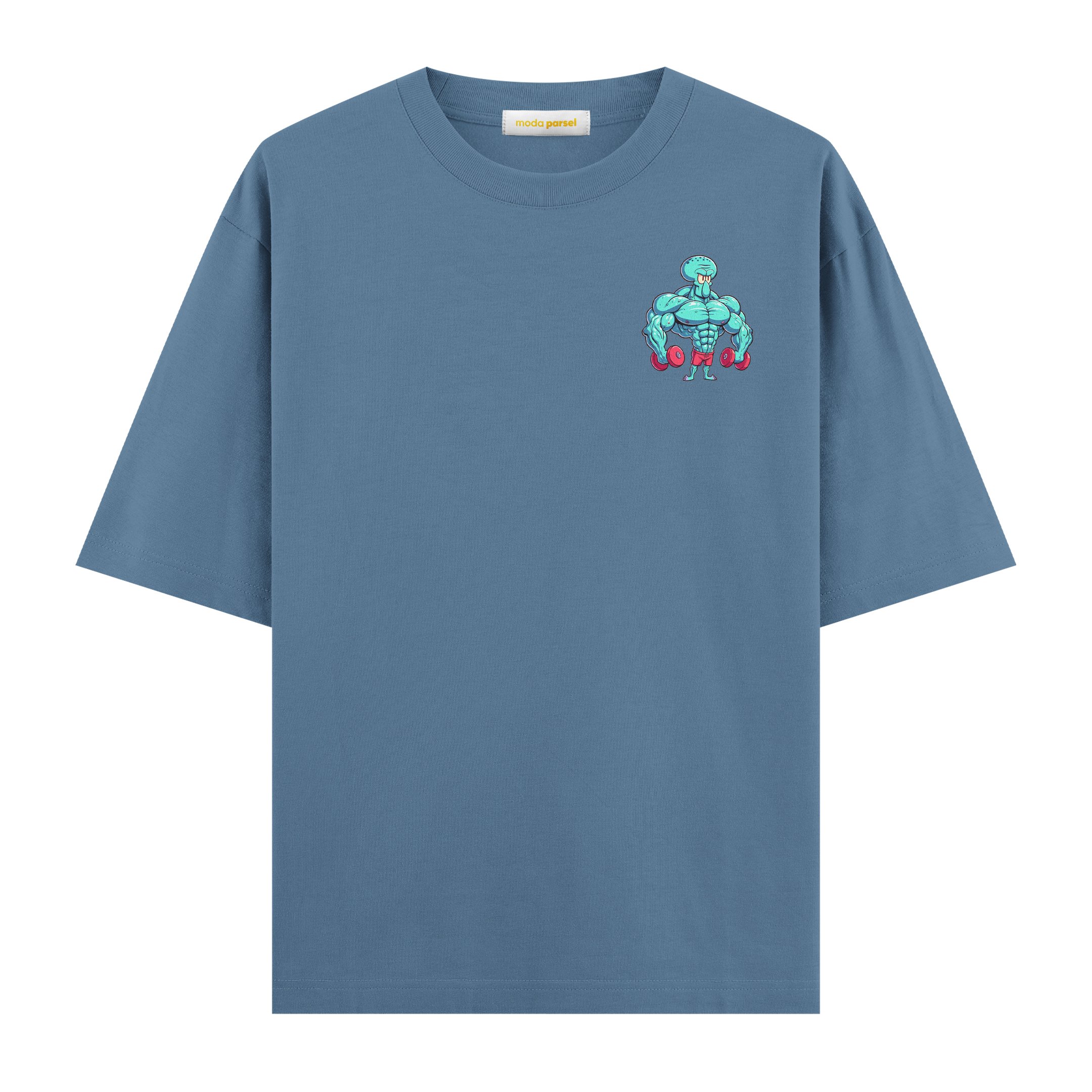 Squidward Dokunaç Fitness - Oversize T-shirt - Antrasit