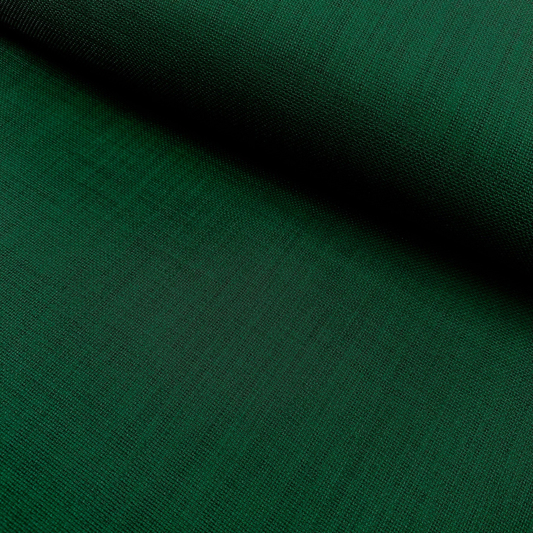 Düz Renk Linen Keten Kumaş - Zümrüt Yeşil
