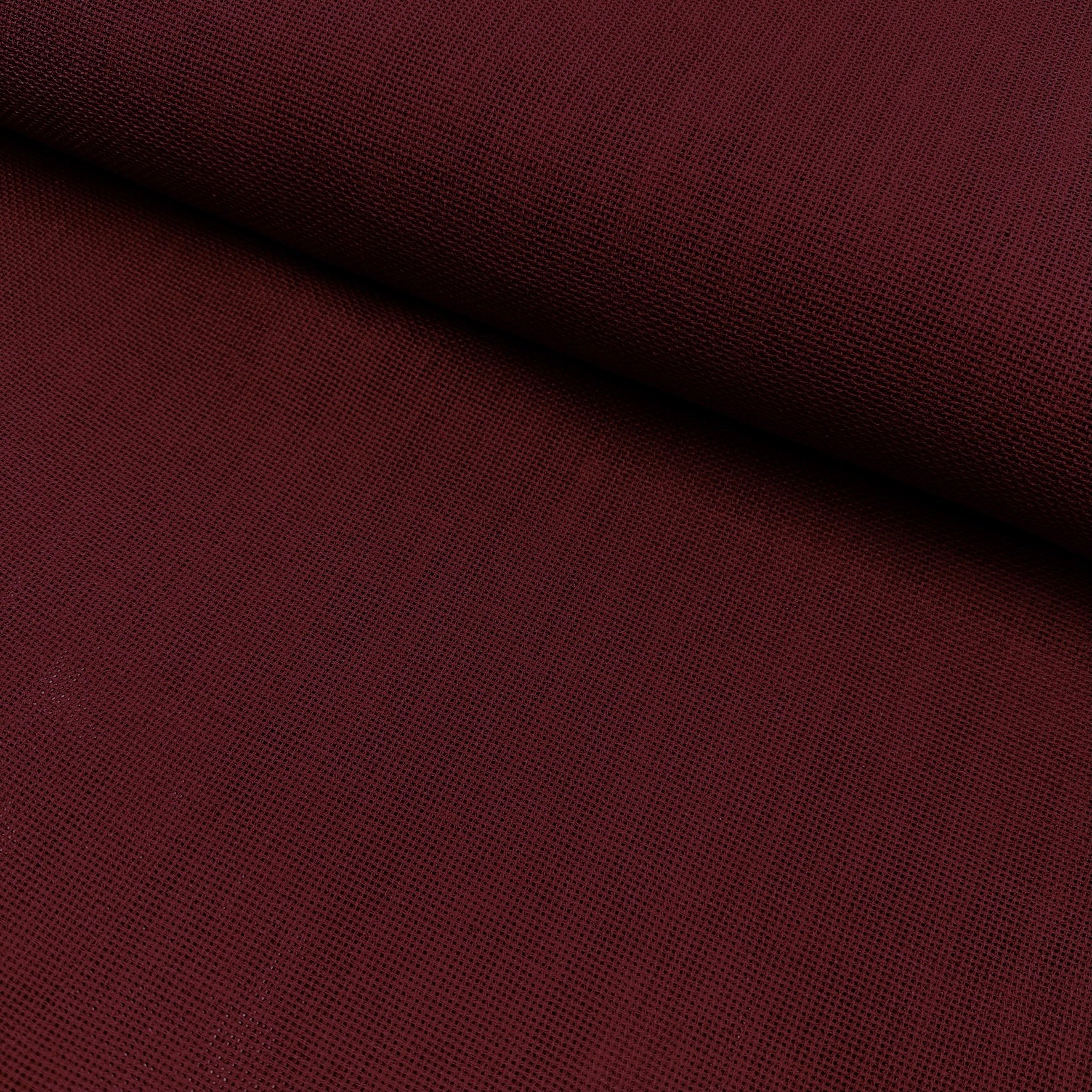 Düz Renk Linen Keten Kumaş - Bordo