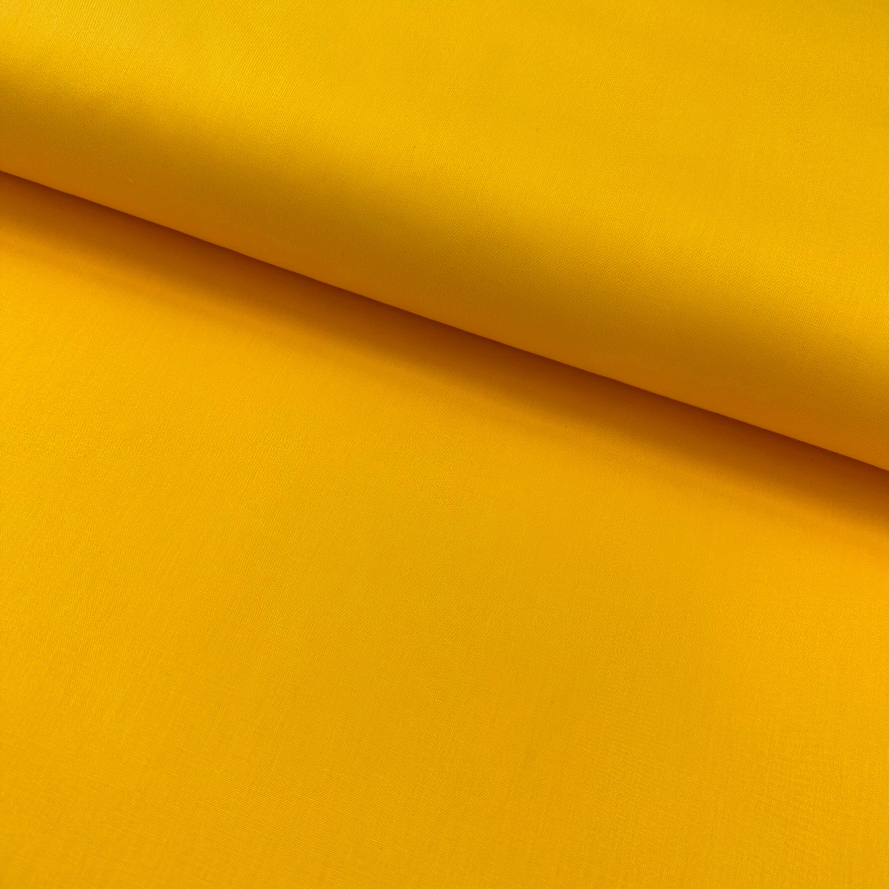 Faal Düz Renk Poplin Kumaş - Koyu Sarı