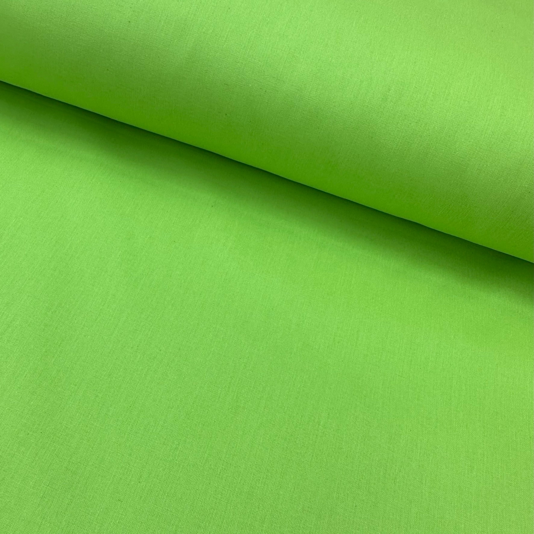 Freedom Düz Renk Poplin Kumaş - Fosfor Yeşil