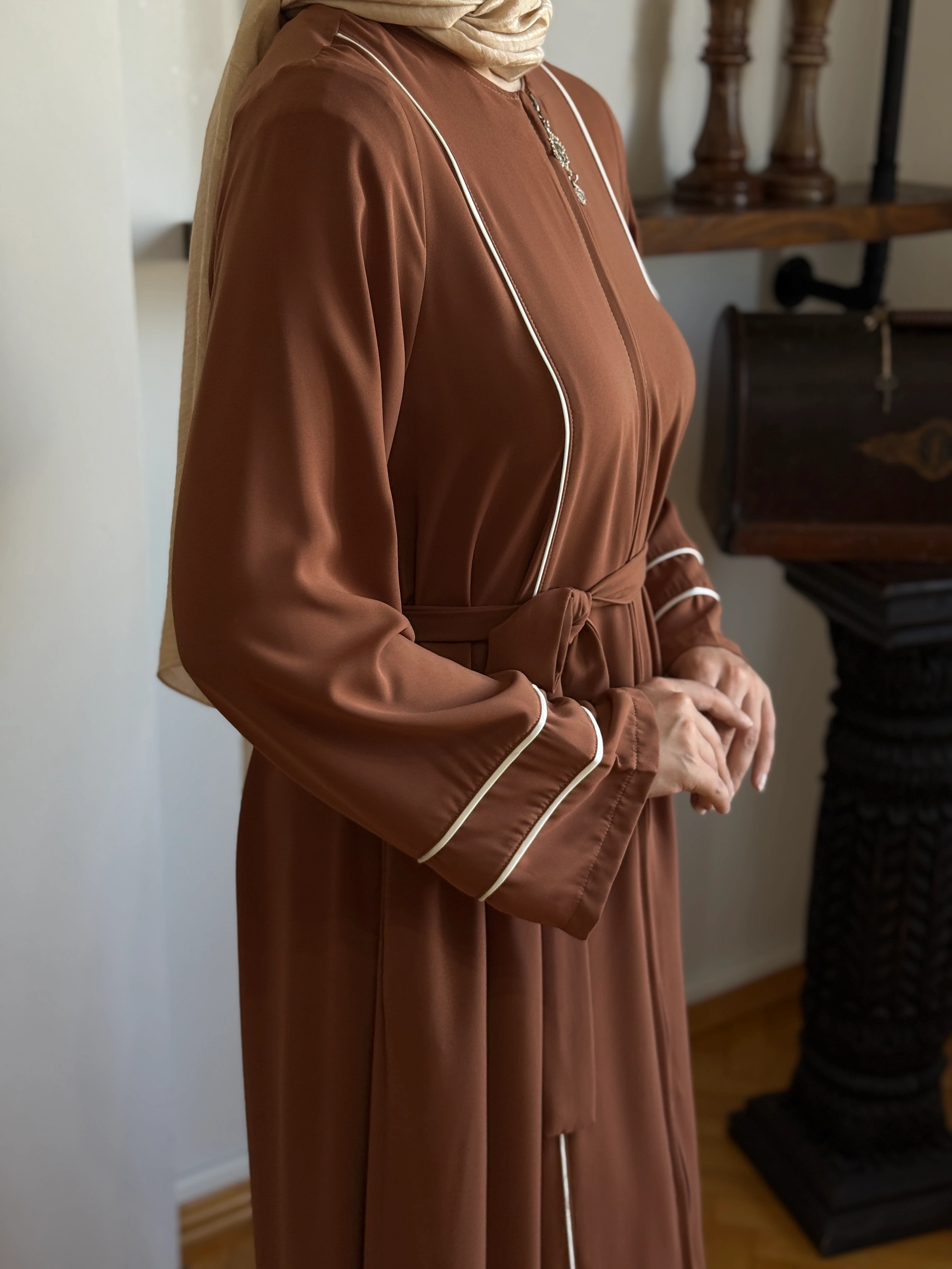 Çift Biyeli Medine İpeği Ferace 5045 NAVRA | FENDEL