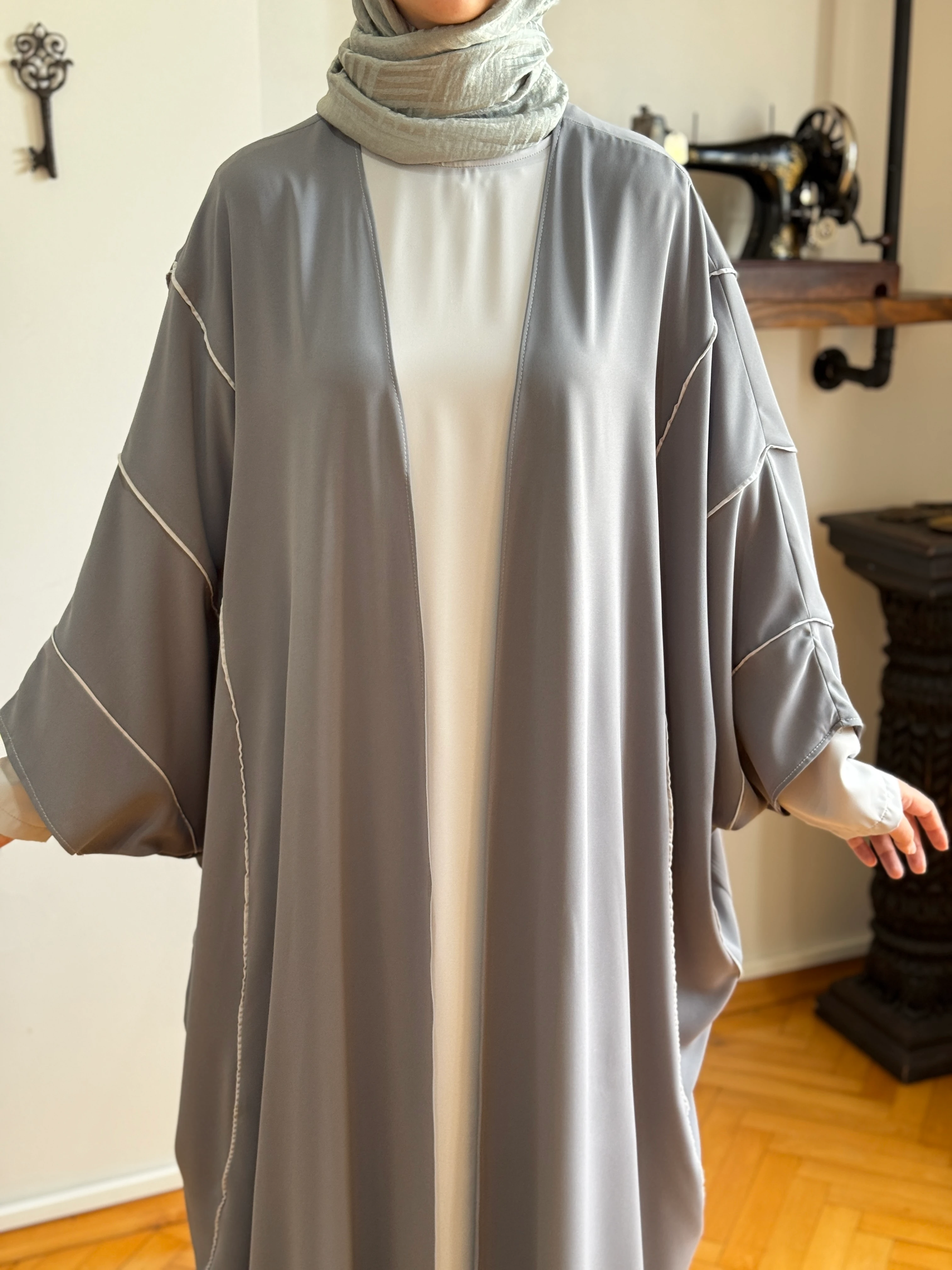 Biyeli Abaya Takım 5081 NAVRA | FENDEL