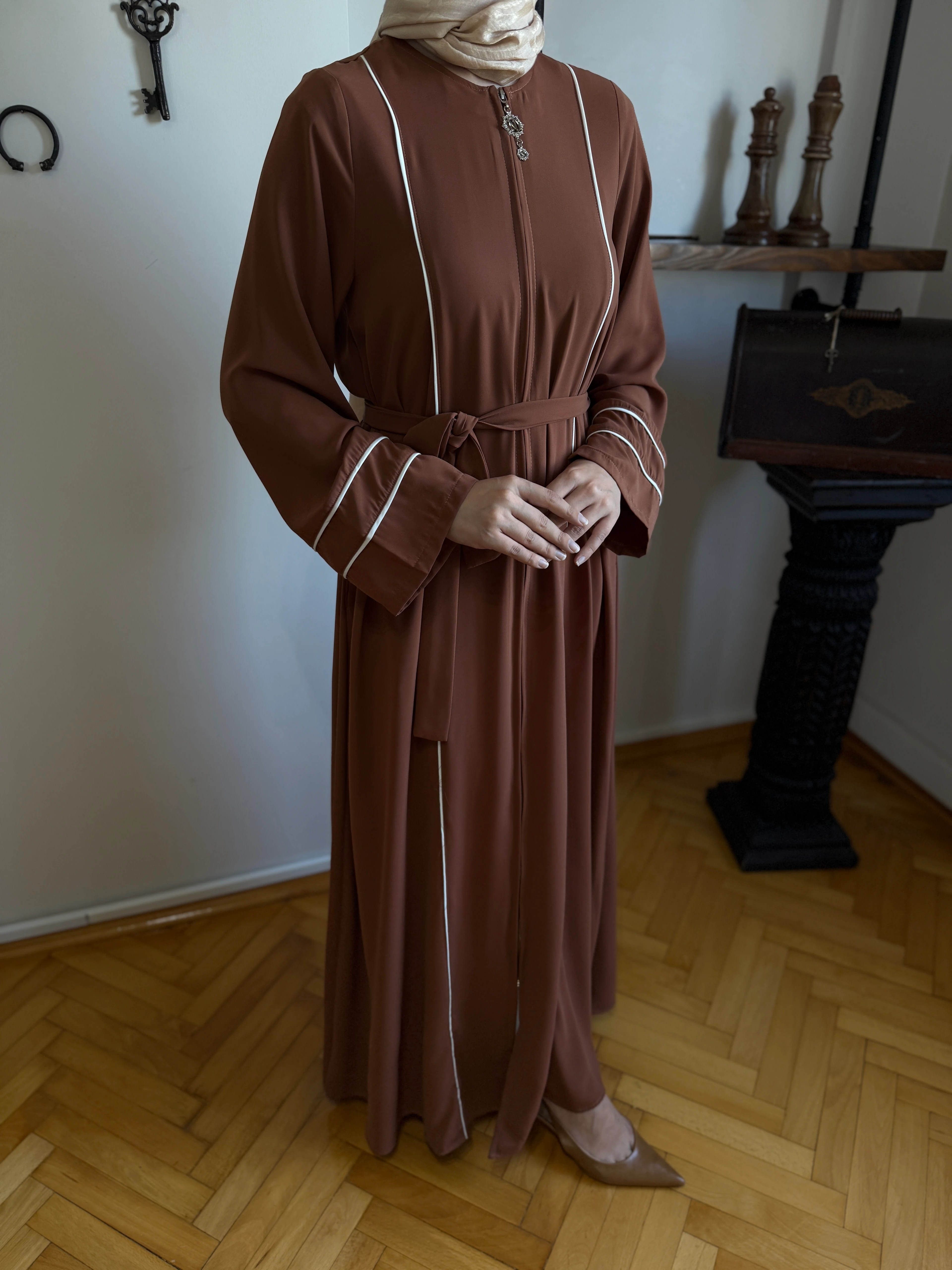 Çift Biyeli Medine İpeği Ferace 5045 NAVRA | FENDEL