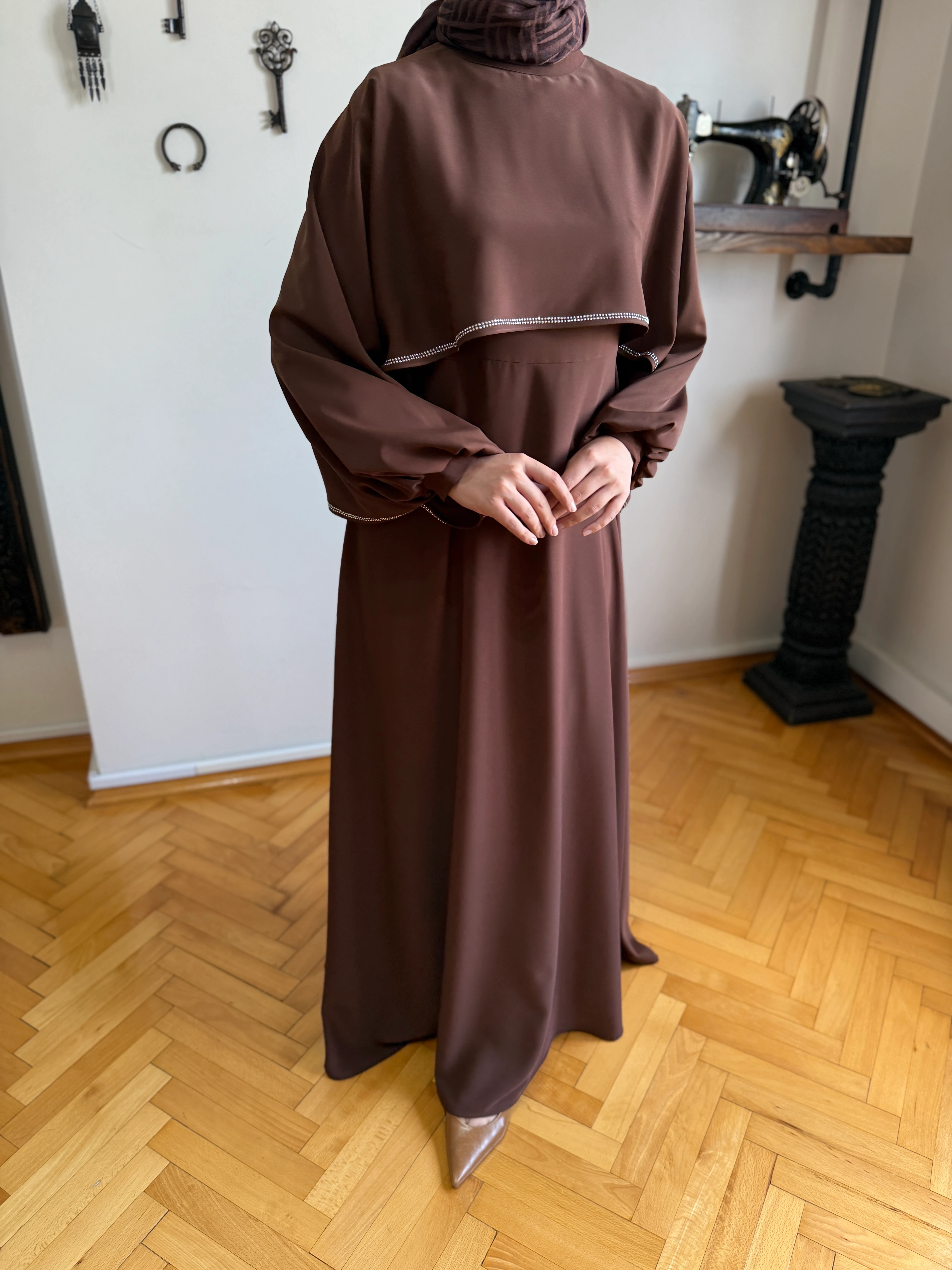 Taşlı Yarasa Kol Abiye 5066 NAVRA | FENDEL