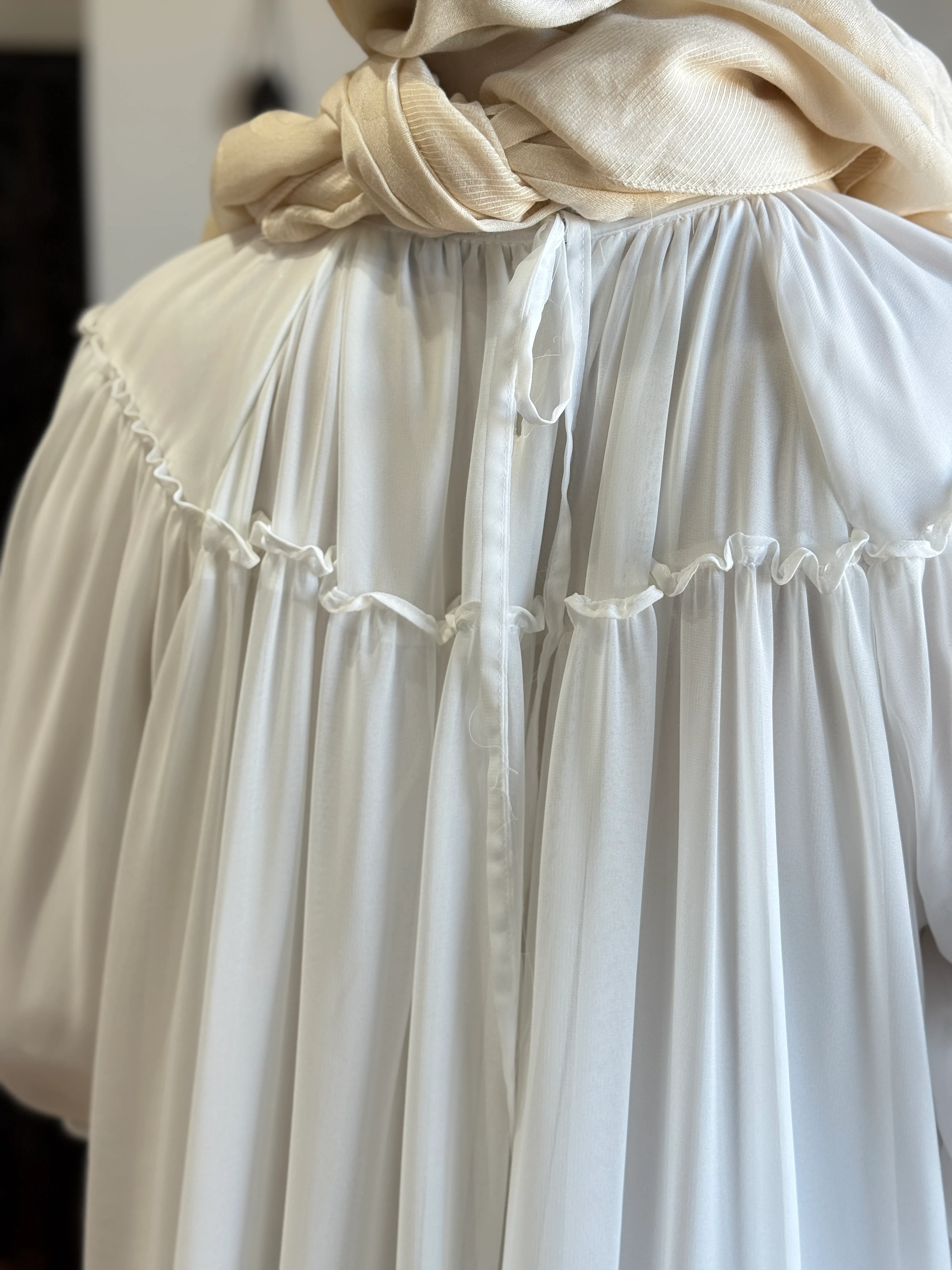 Reglan Kol Büzgülü Şifon Elbise 1005 NAVRA | FENDEL