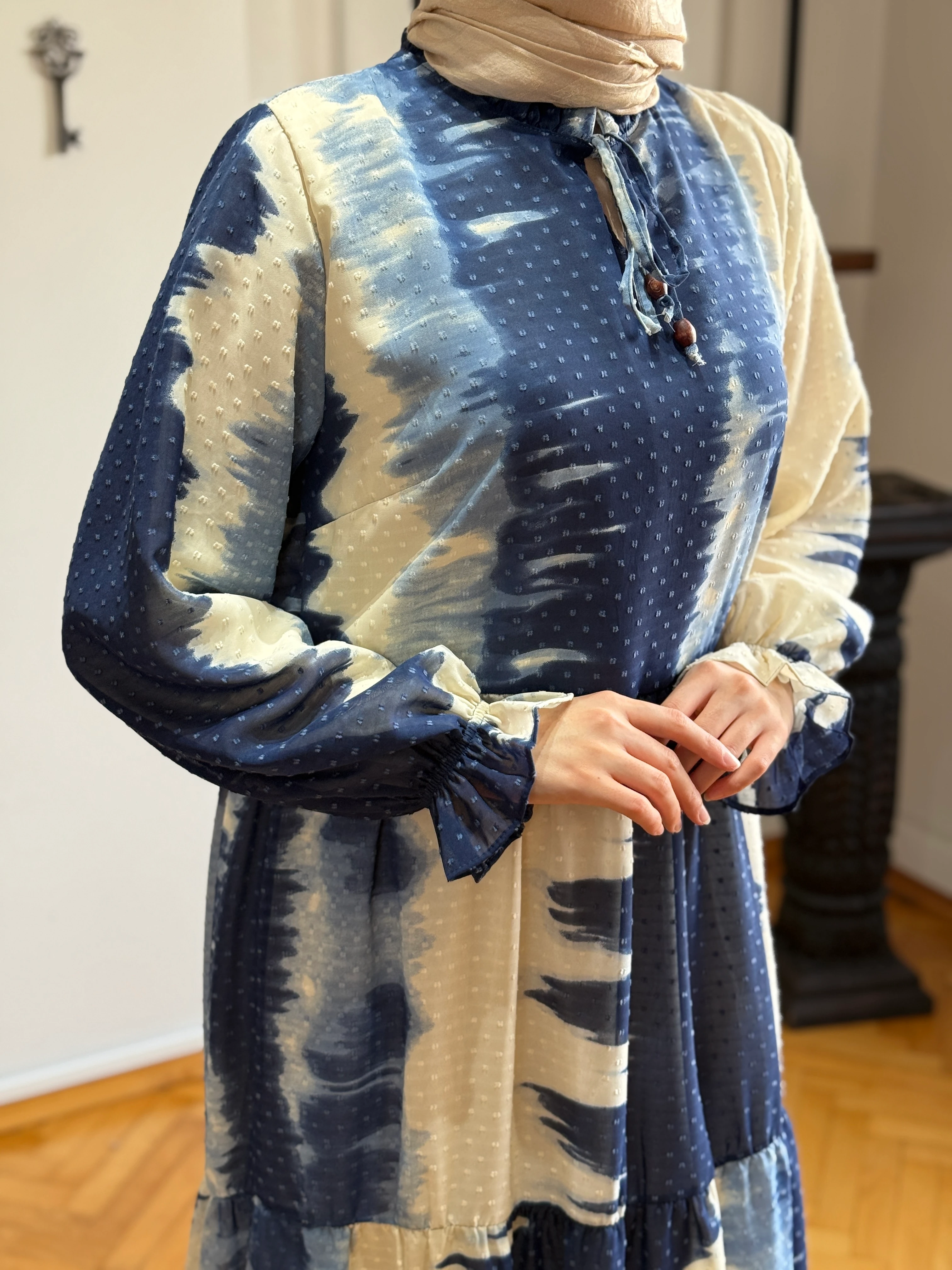 Desenli Çingene Şifon Elbise 1859 NAVRA | FENDEL