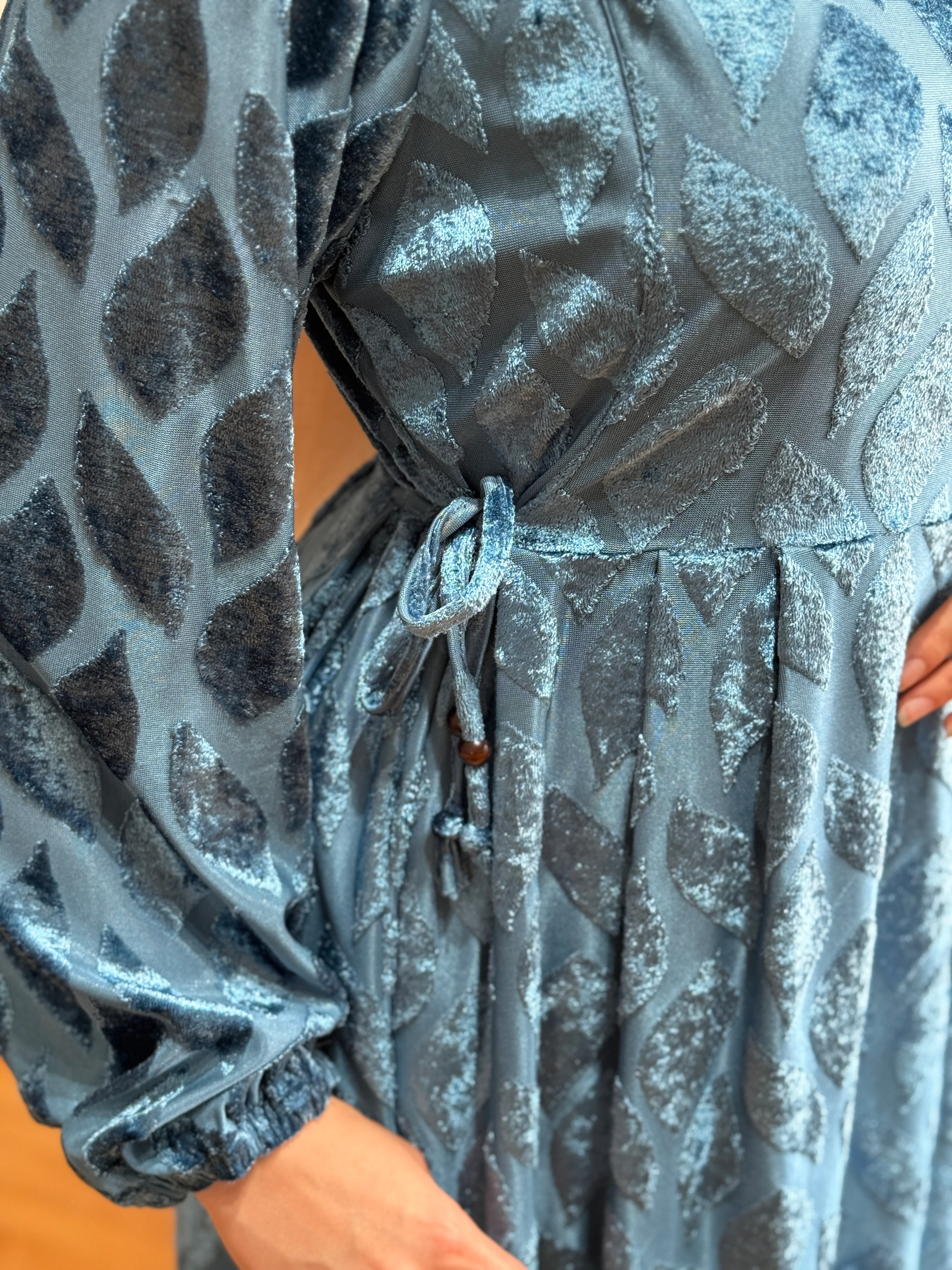 Yakma Kadife Astarlı Elbise 2301 NAVRA | FENDEL