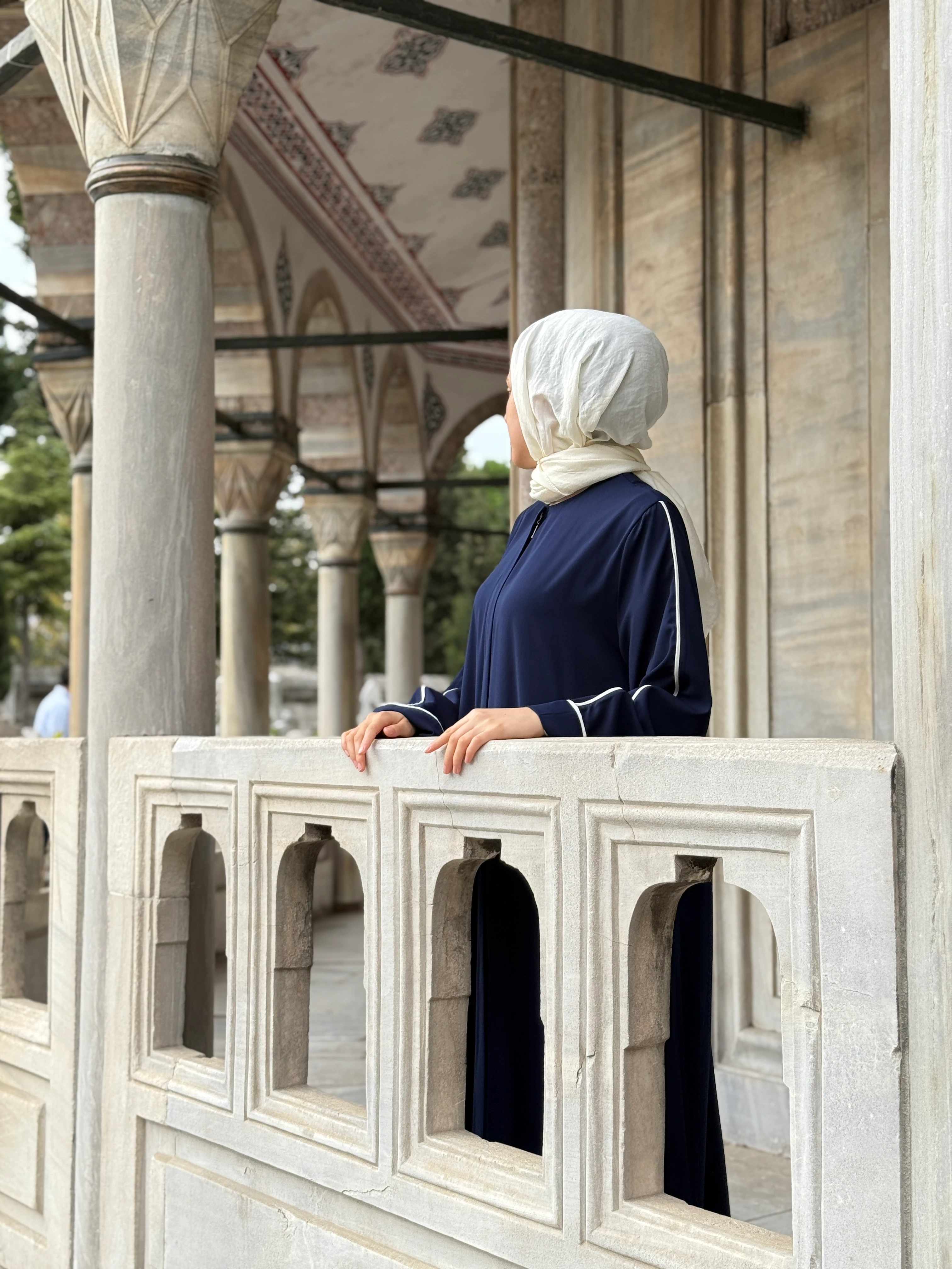 Gizli Patlı Biyeli Medine İpeği Ferace 5058 NAVRA | FENDEL