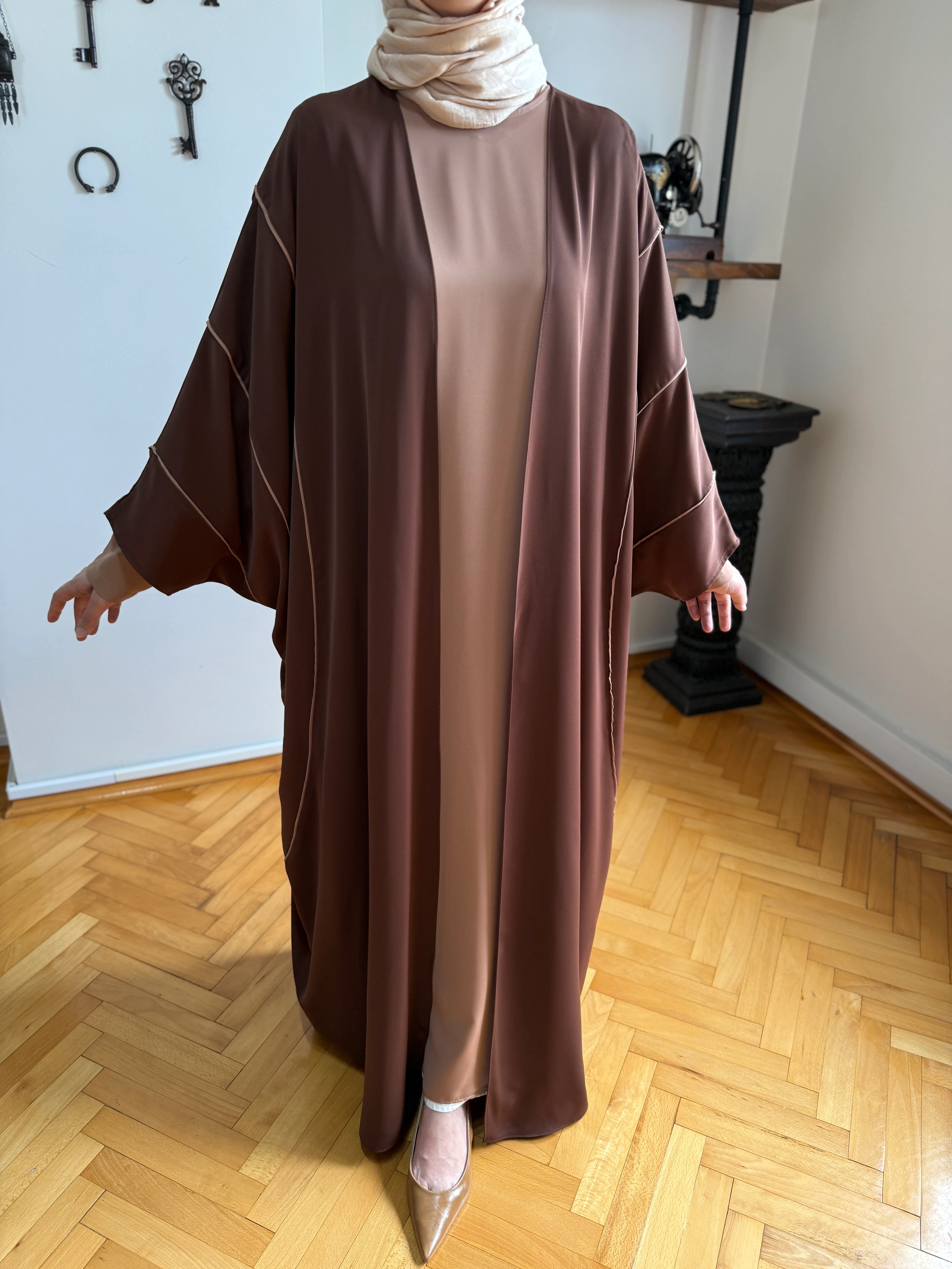 Biyeli Abaya Takım 5081 NAVRA | FENDEL