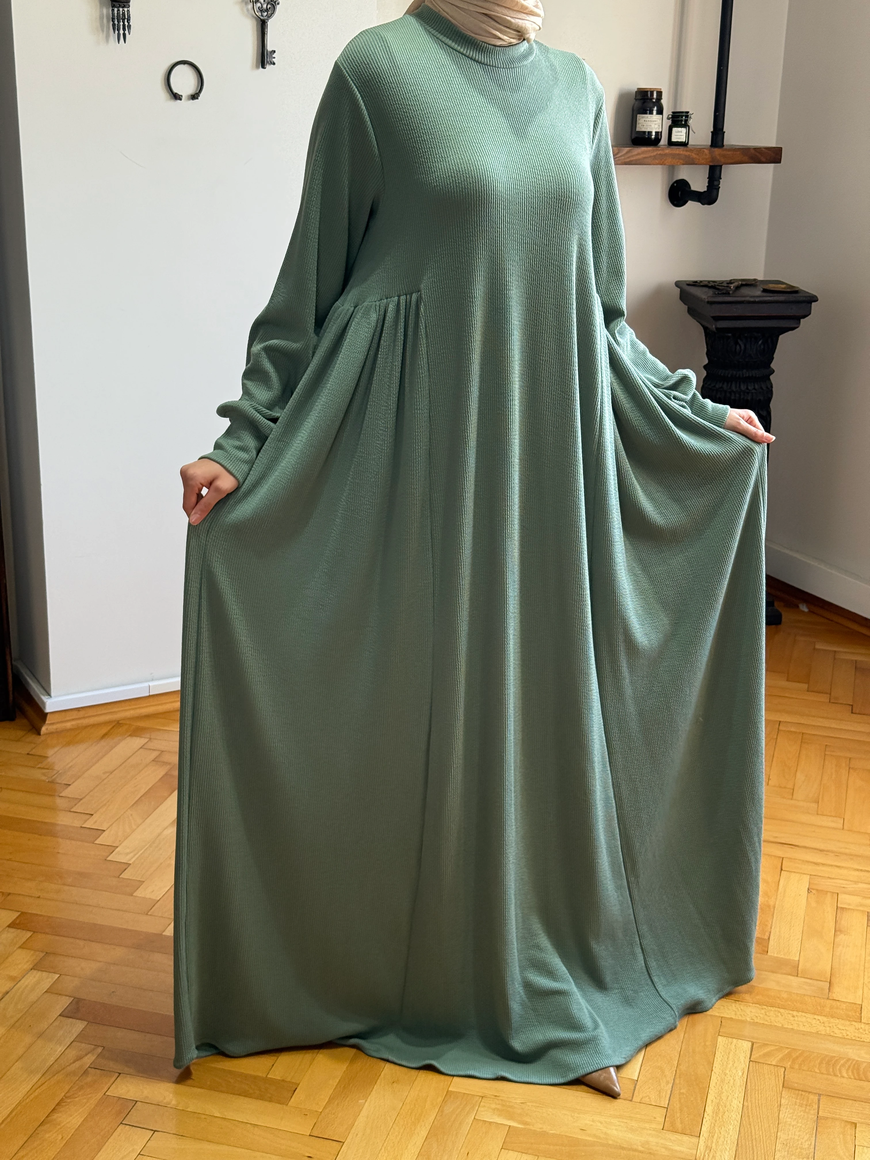 Yandan Büzgülü Örme Elbise 8000 NAVRA | FENDEL - mint