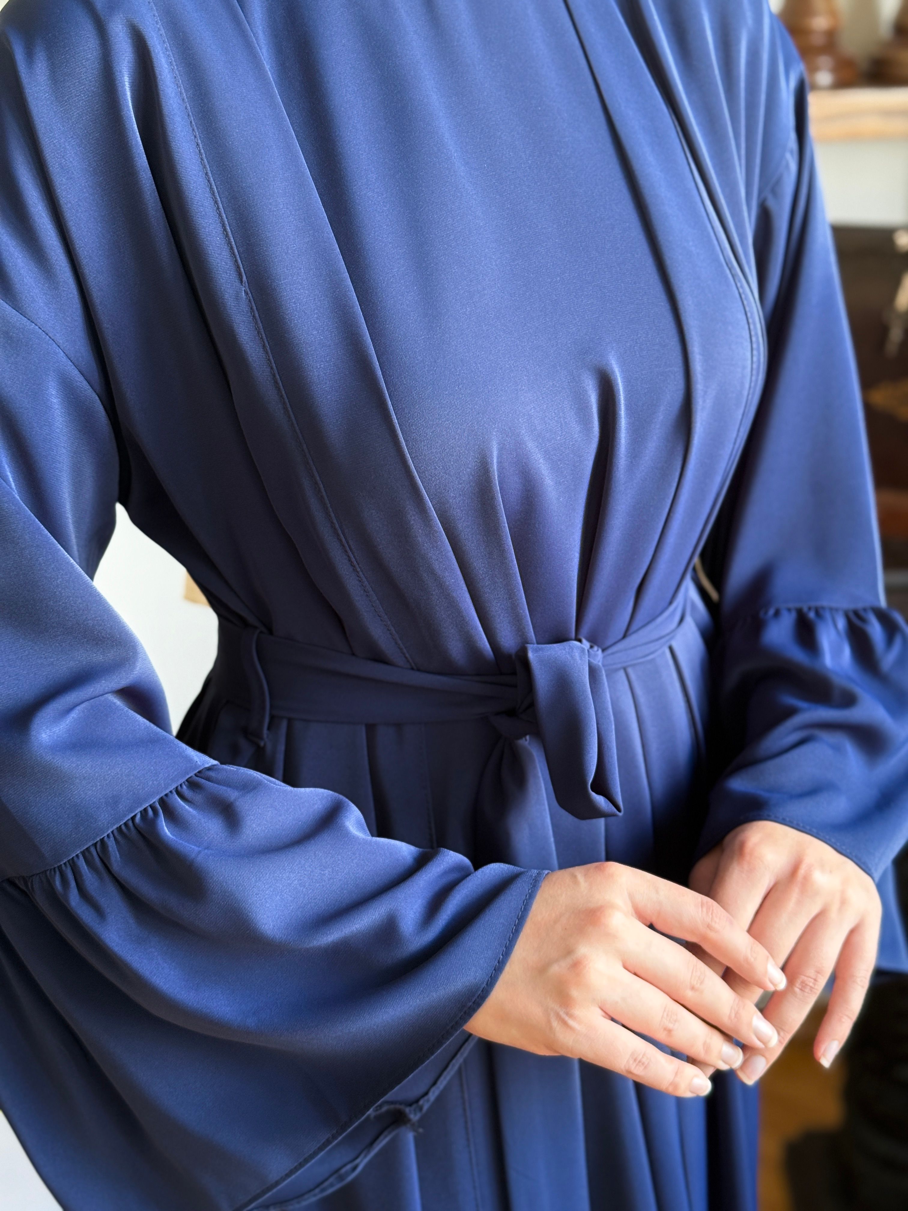 Fırfırlı Ikili Takım Abaya 5038 - lacivert