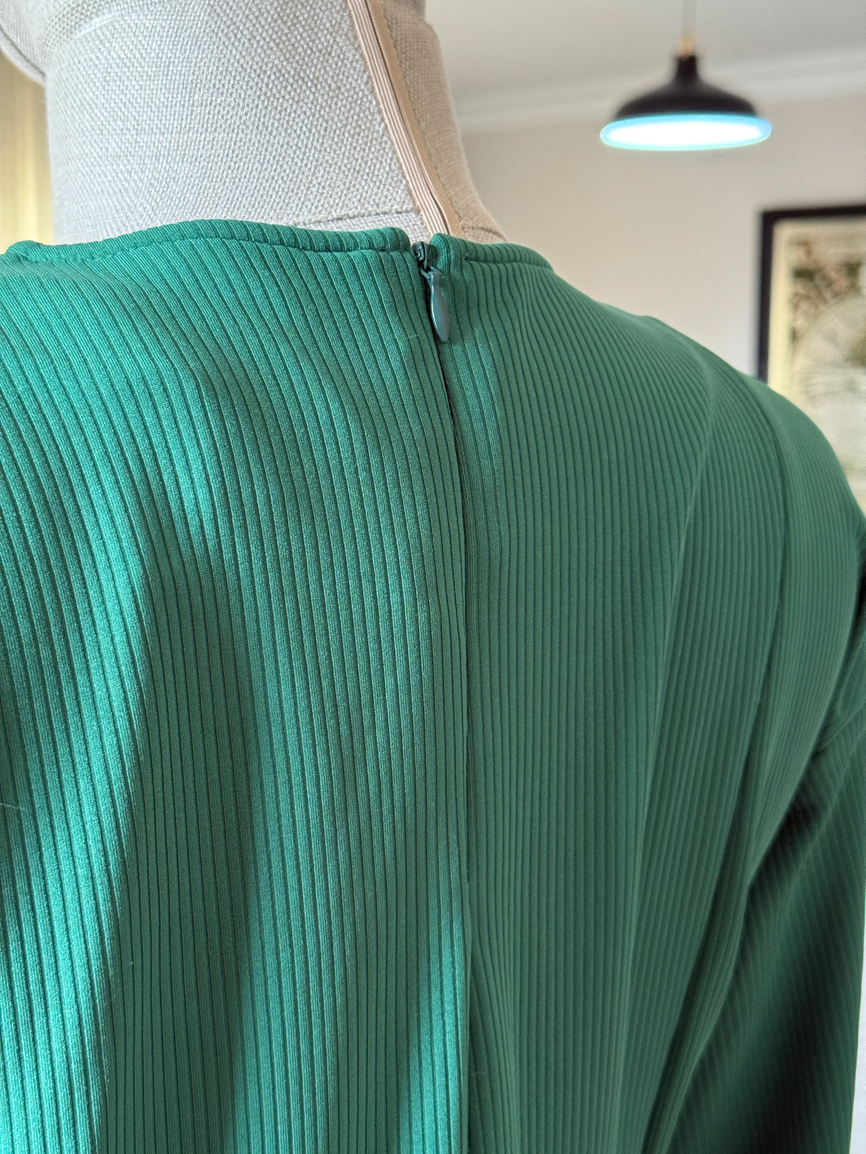 Şardonlu ve Nakışlı Örme Elbise 2427 NAVRA | FENDEL