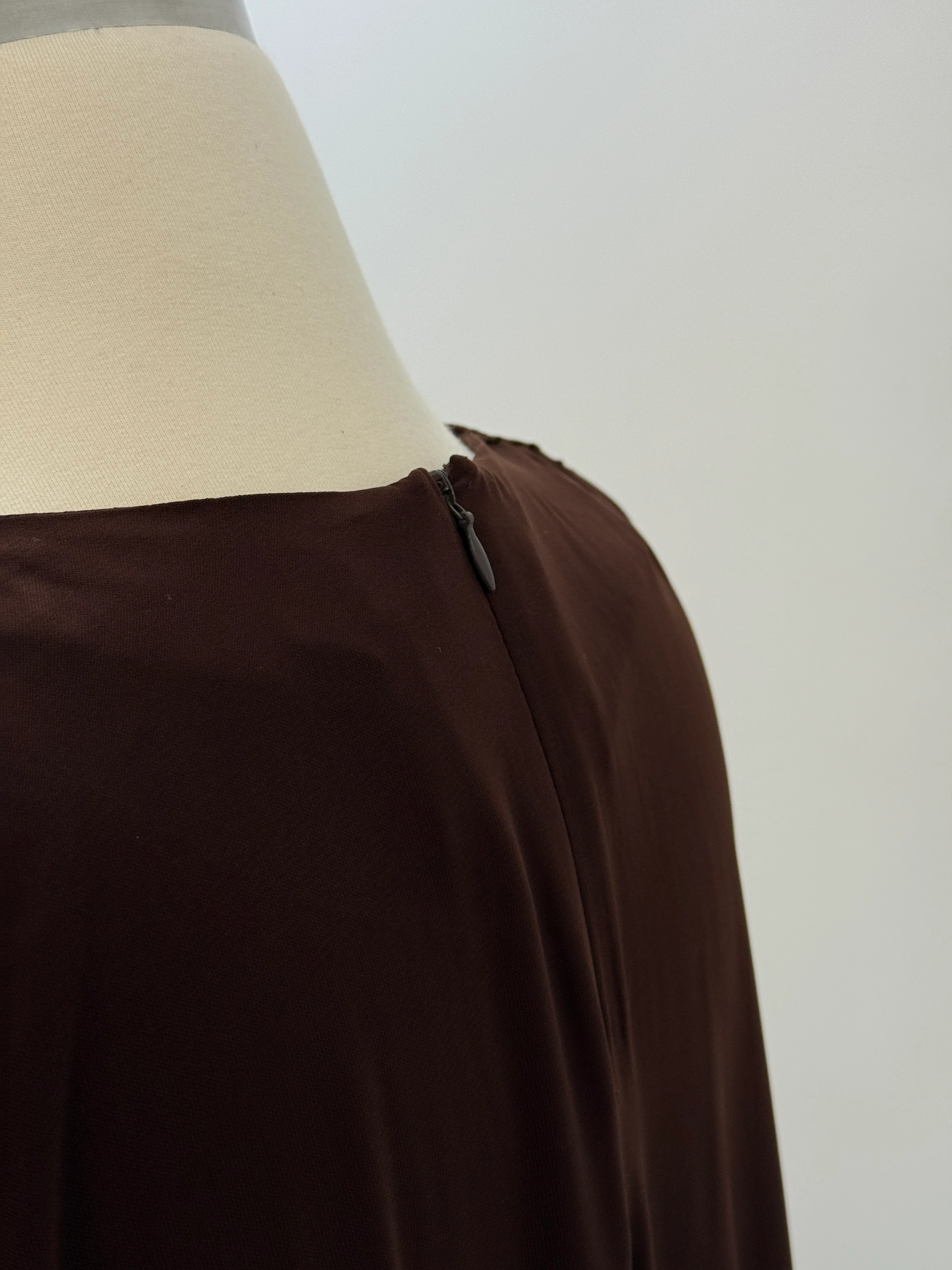 Omzu Tünel Detaylı Elbise Medine İpeği 5063 NAVRA | FENDEL