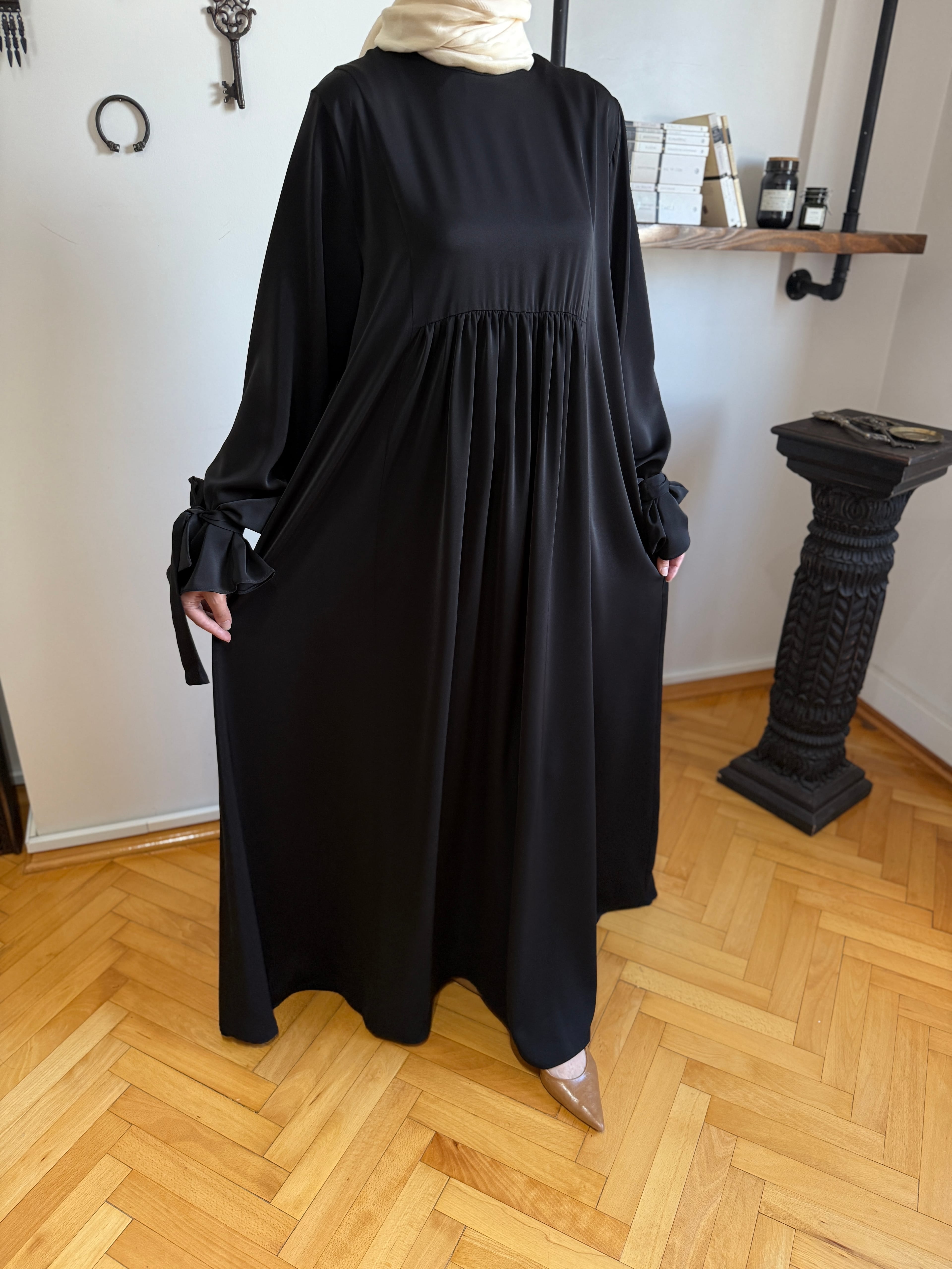 Kol Bağlamalı Oversize Elbise 1001