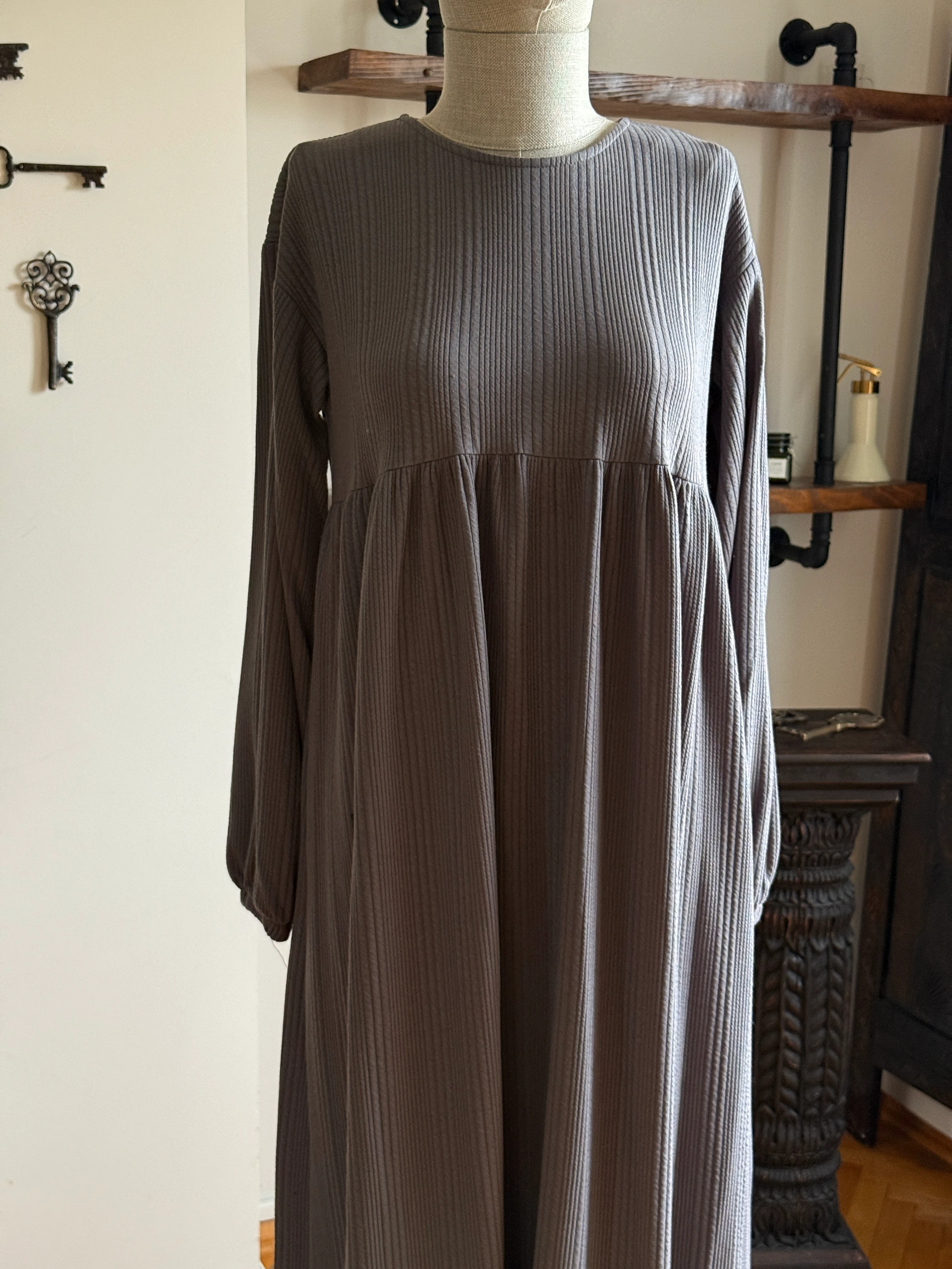 Robalı Saç Örme Elbise 2404 NAVRA | FENDEL