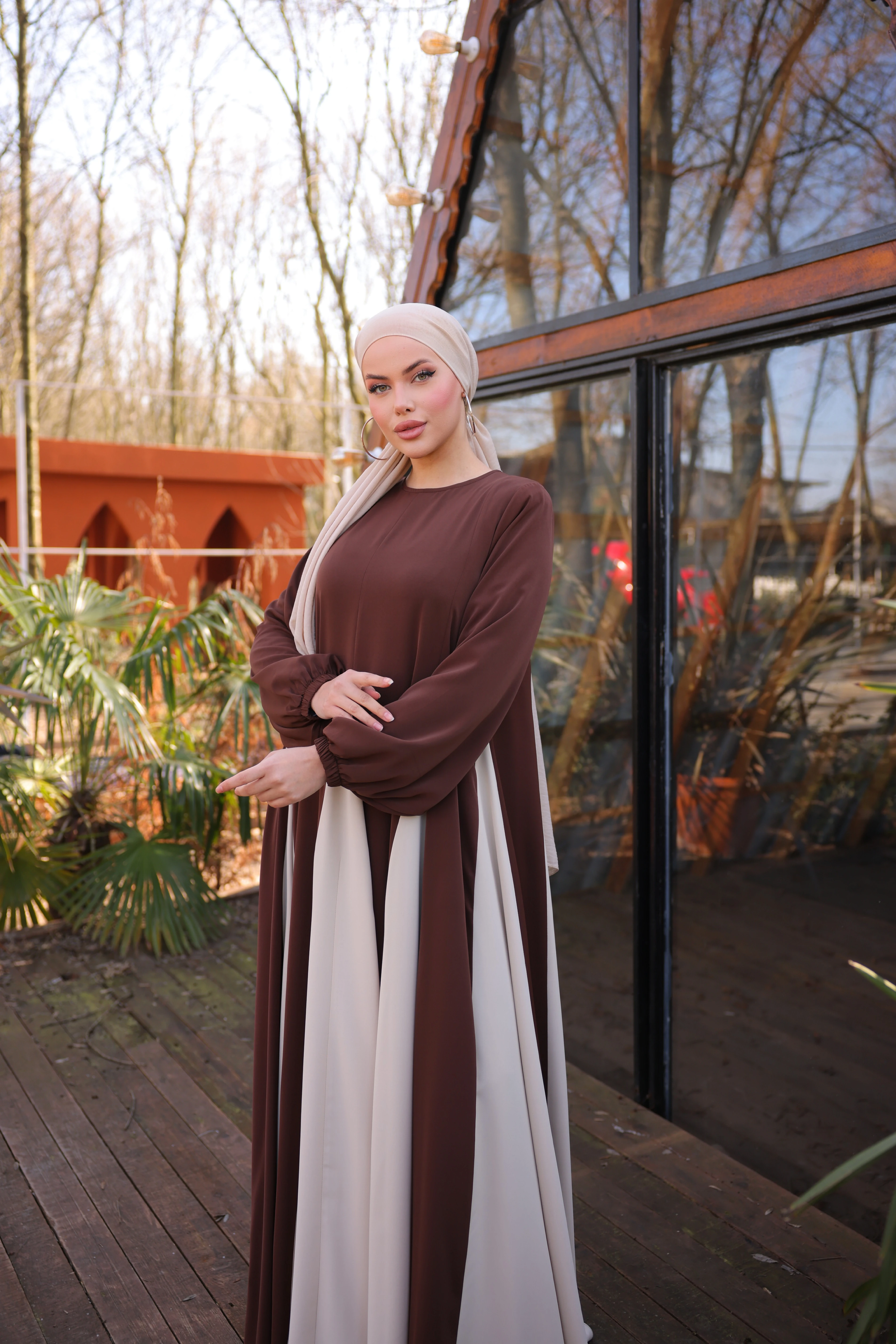 Üçgen Garnili Semazen Elbise 5080 NAVRA | FENDEL