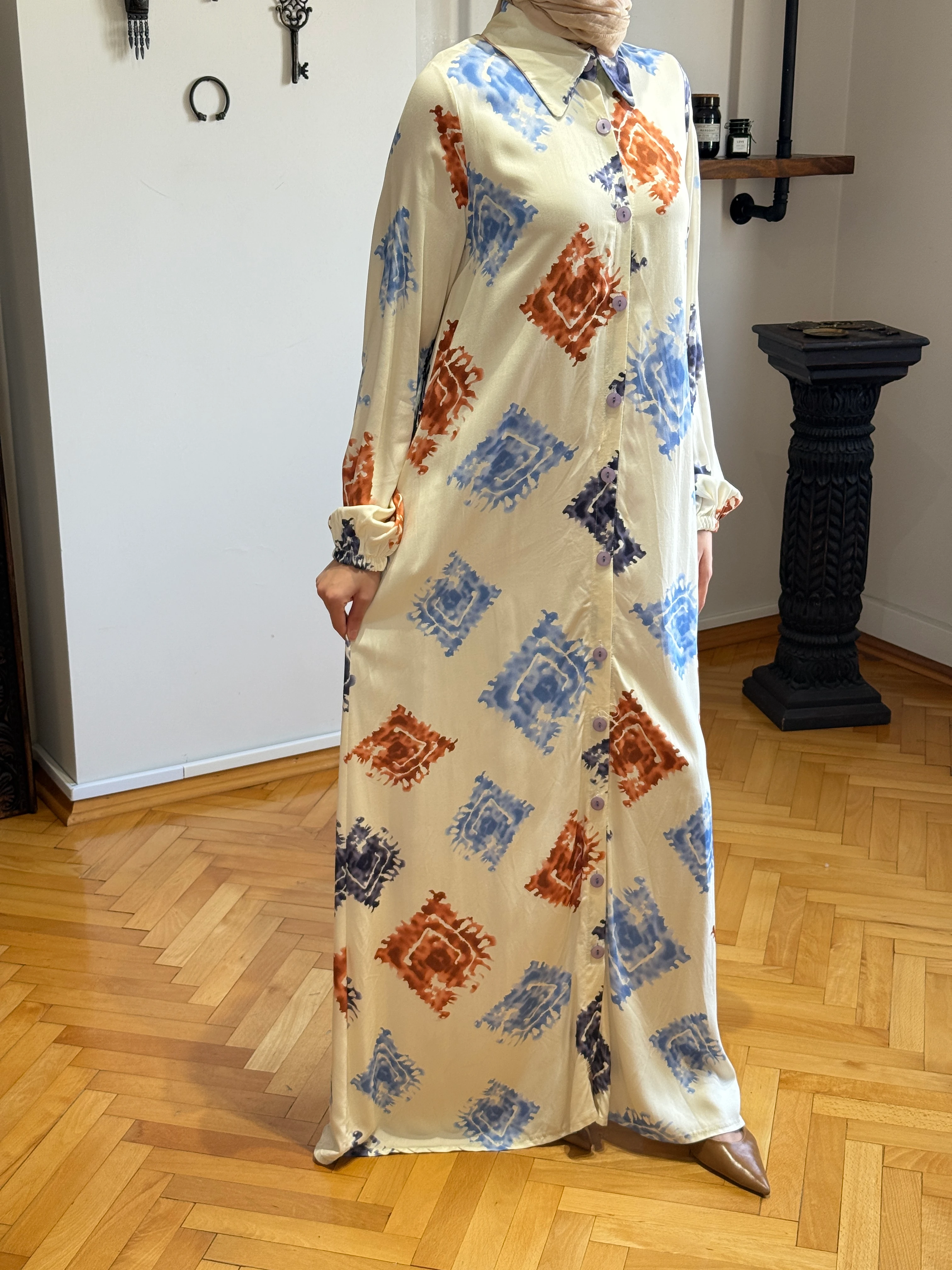 Boy Düğmeli Pamuk Gömlek Elbise 1892 NAVRA | FENDEL