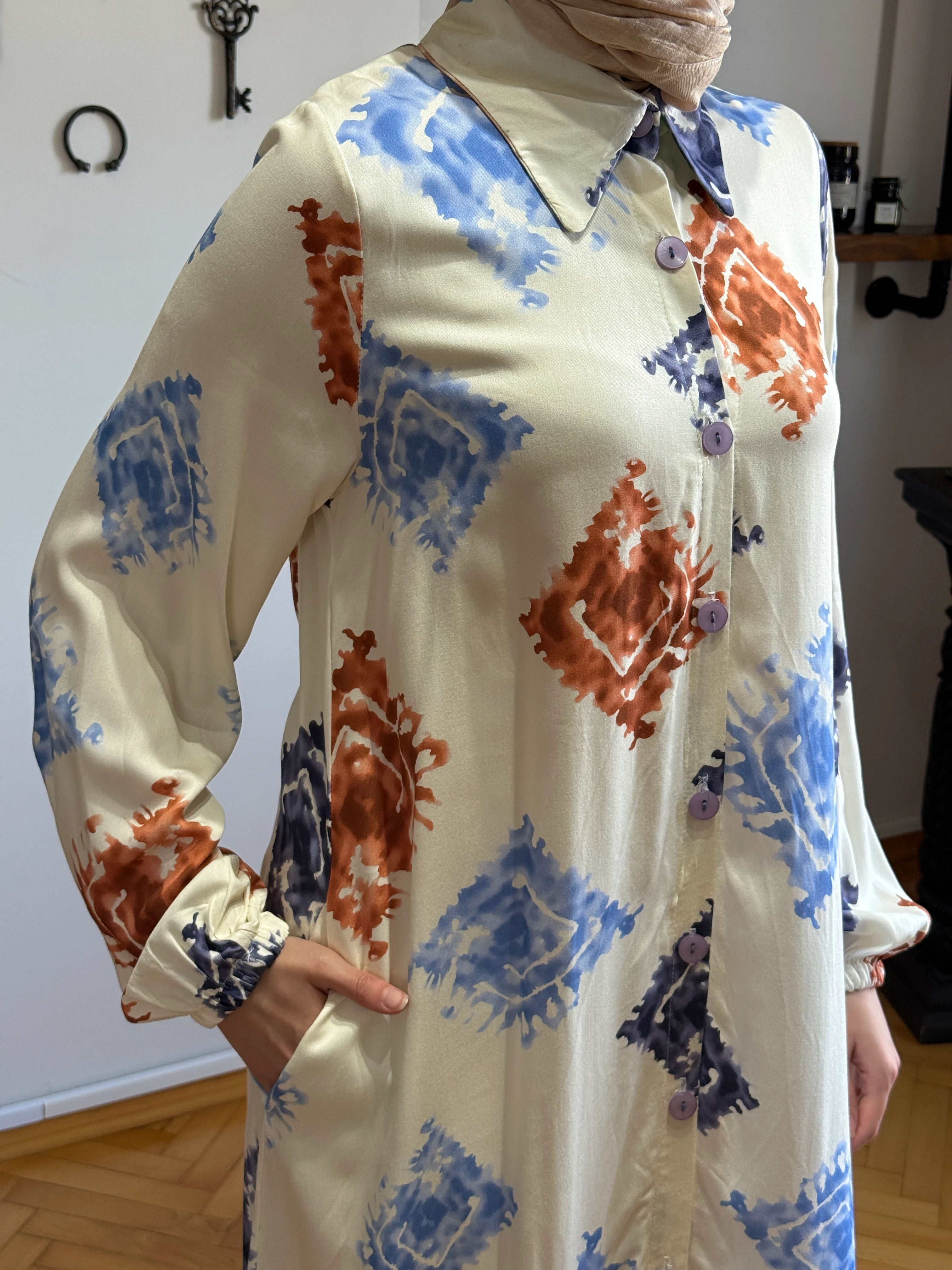 Boy Düğmeli Pamuk Gömlek Elbise 1892 NAVRA | FENDEL