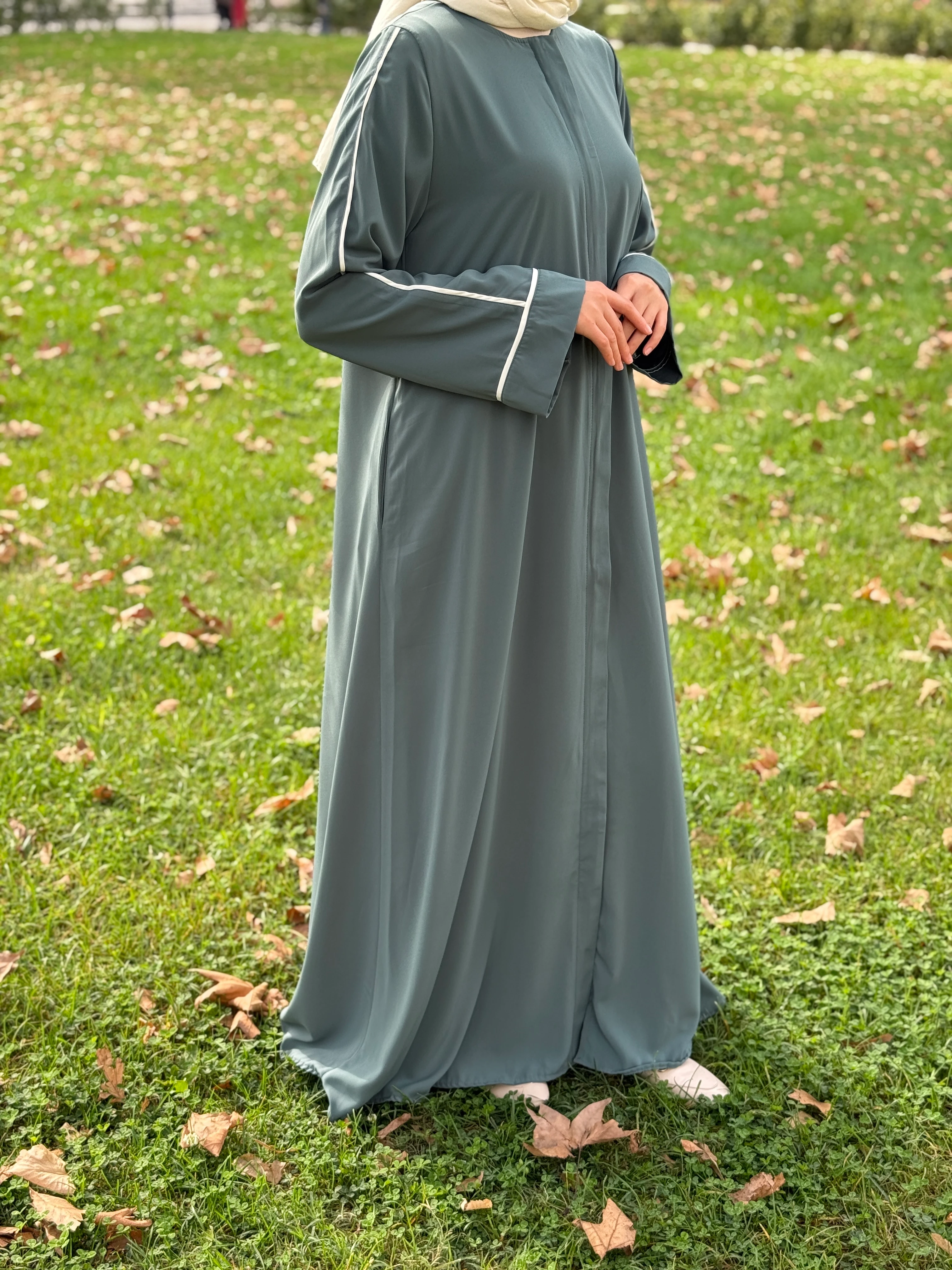 Gizli Patlı Biyeli Medine İpeği Ferace 5058 NAVRA | FENDEL