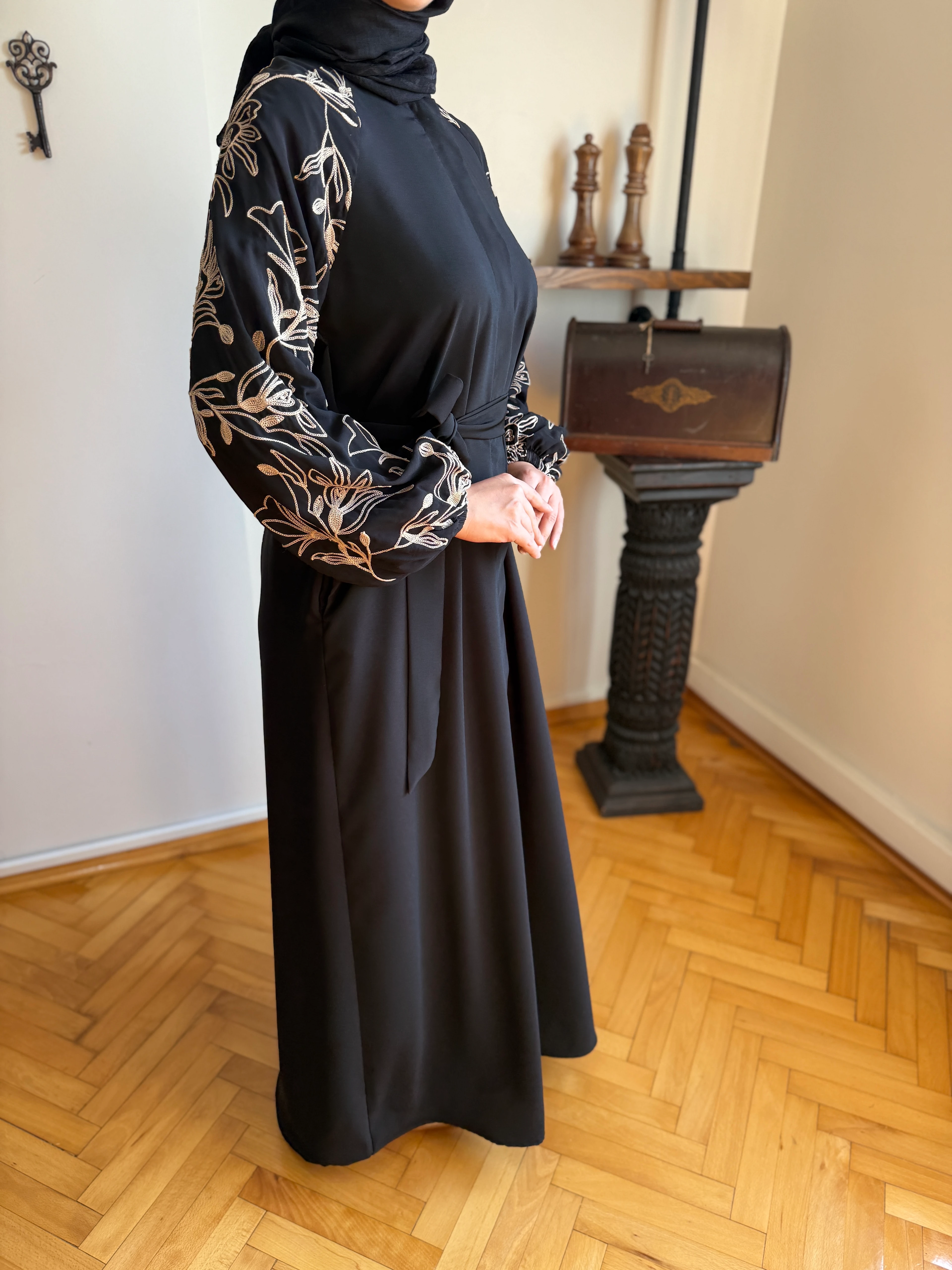 Süzene Nakışlı Reglan Kol Ferace 5051 NAVRA | FENDEL