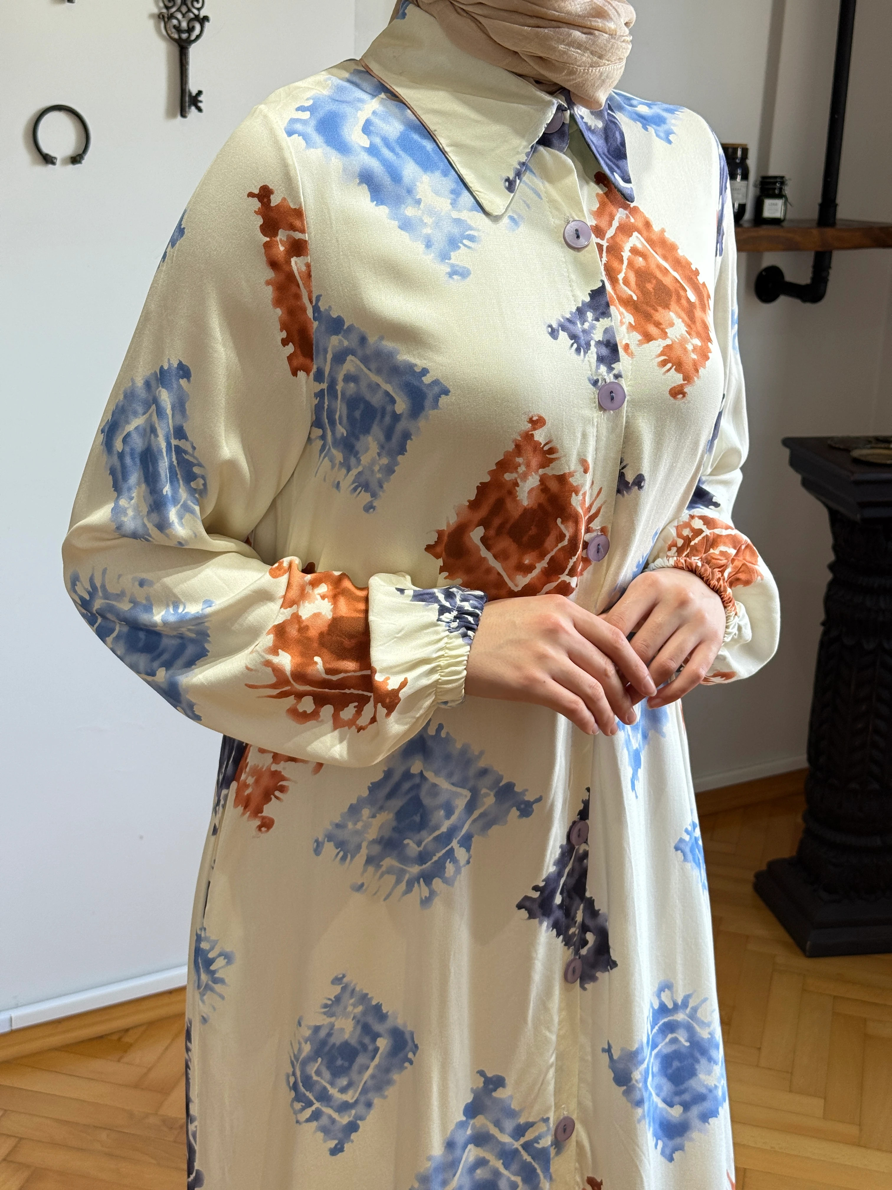 Boy Düğmeli Pamuk Gömlek Elbise 1892 NAVRA | FENDEL