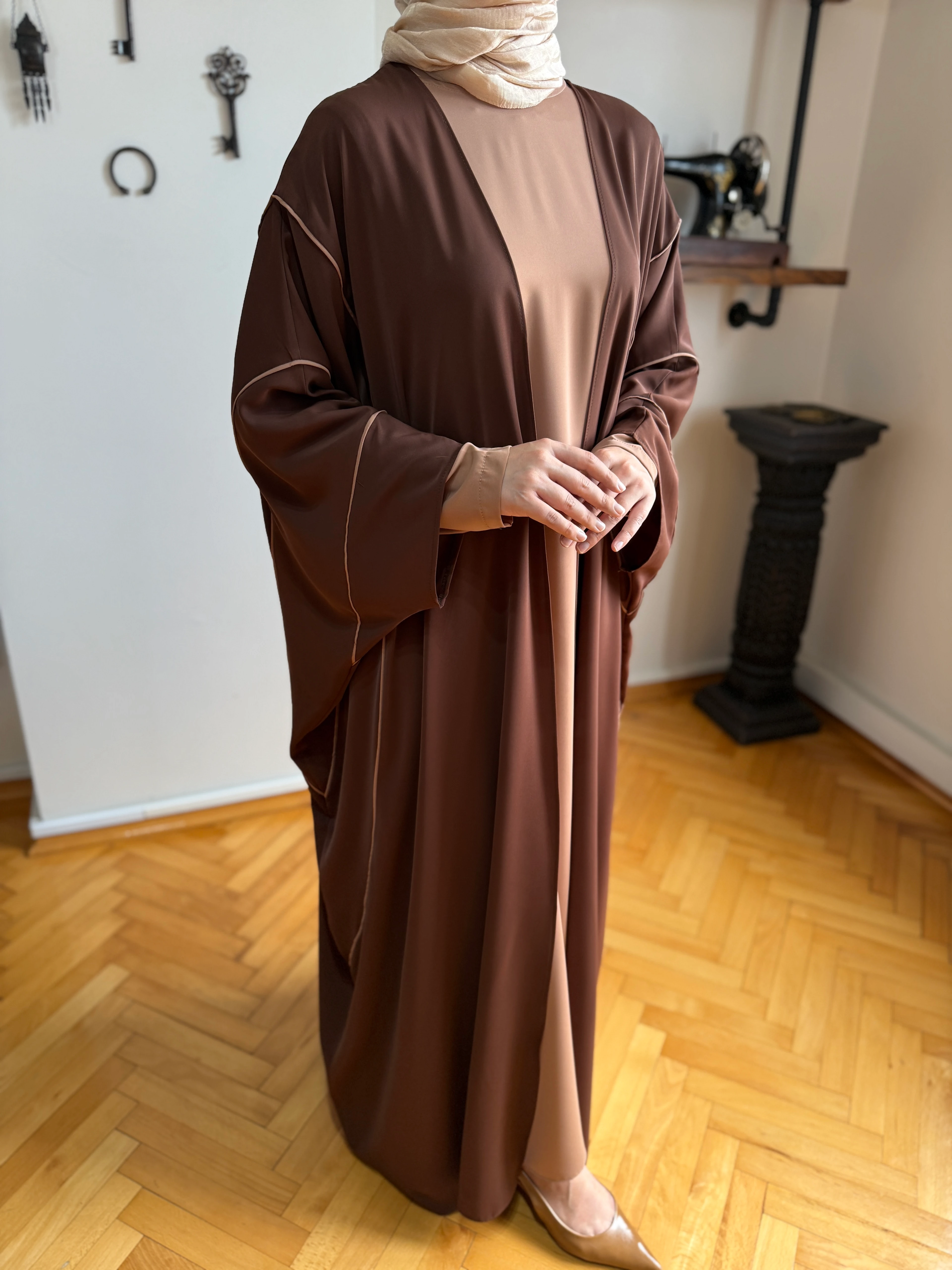 Biyeli Abaya Takım 5081 NAVRA | FENDEL