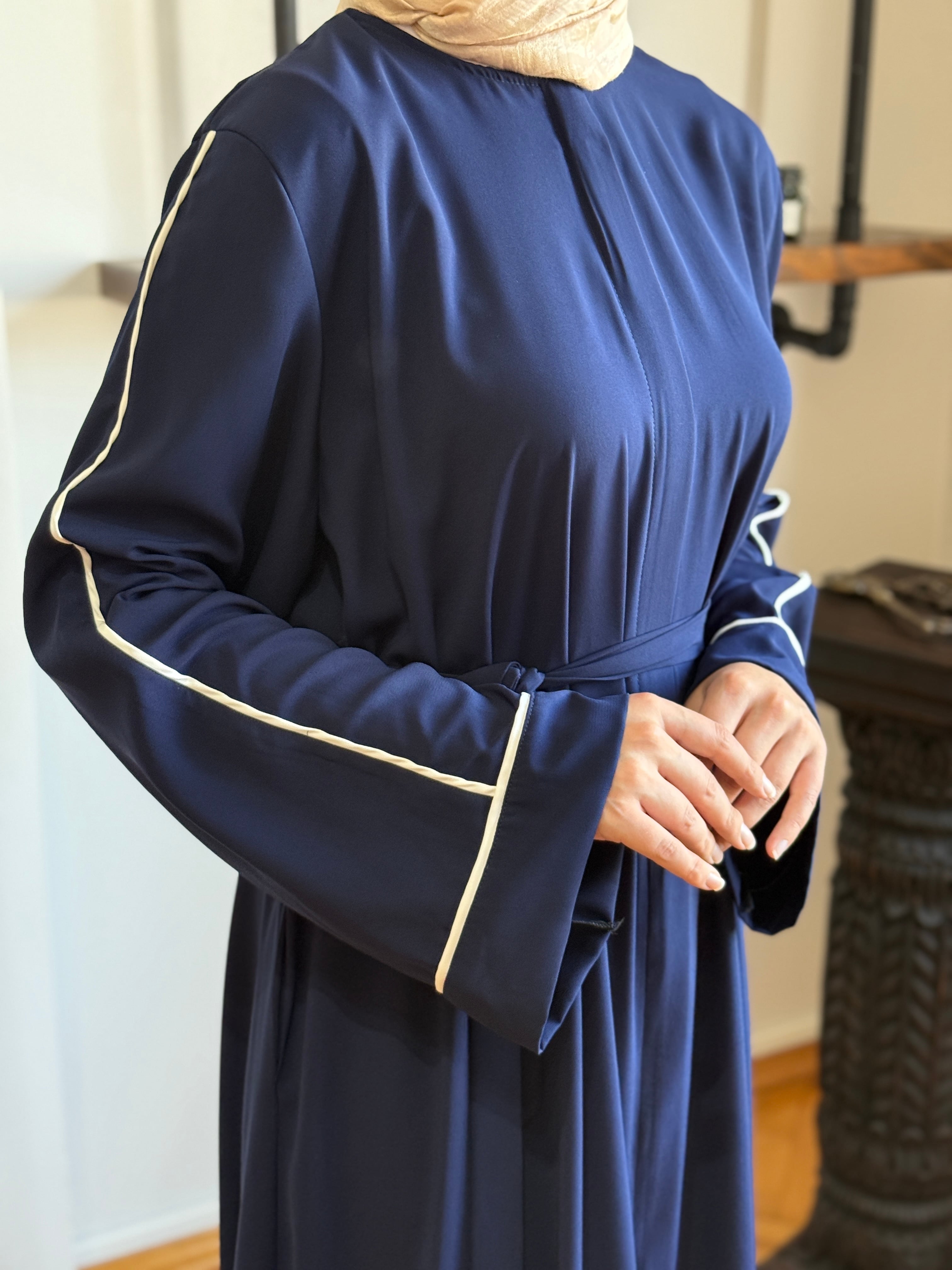 Gizli Patlı Biyeli Abaya Kol Ferace 5058