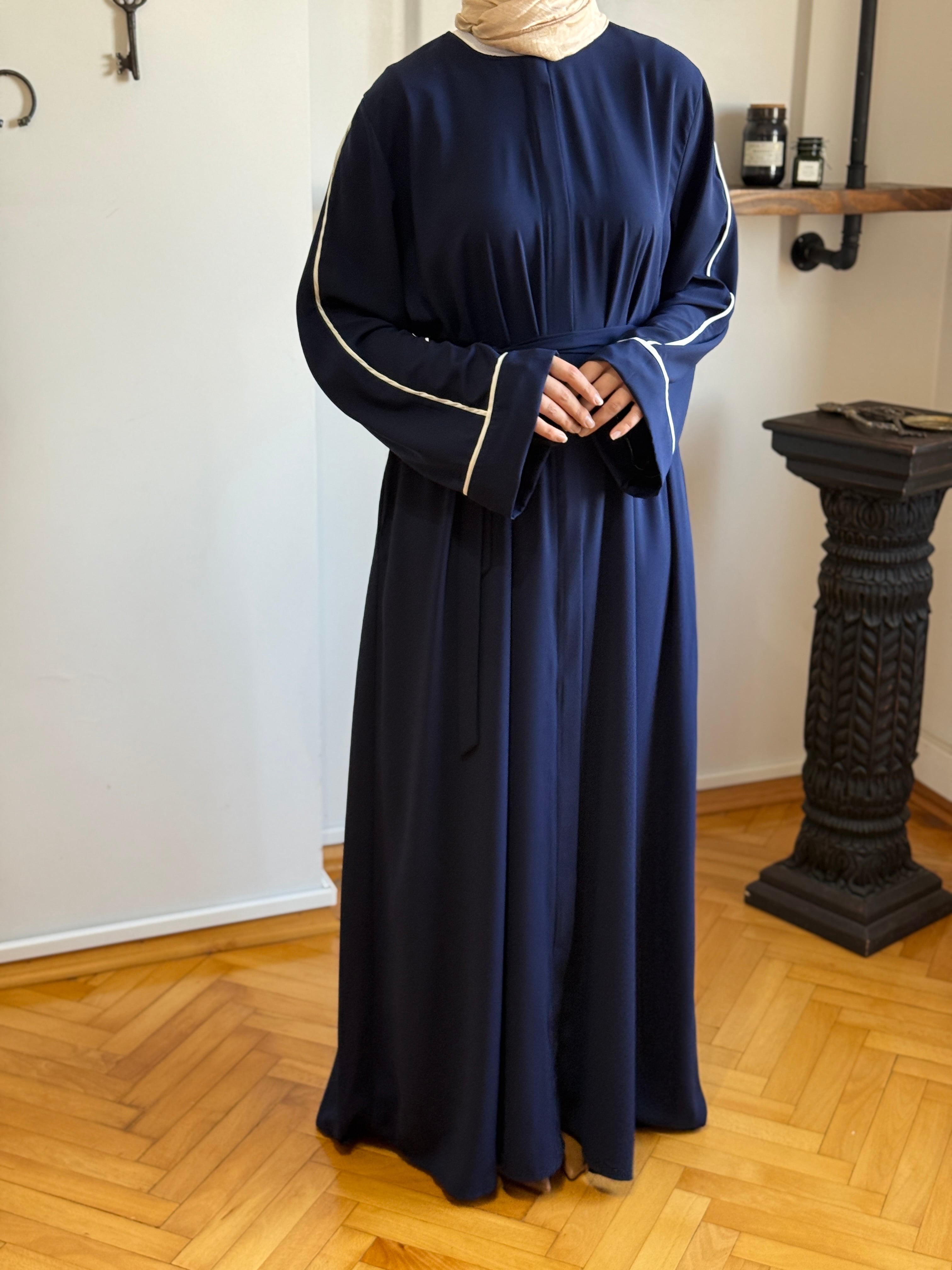 Gizli Patlı Biyeli Abaya Kol Ferace 5058