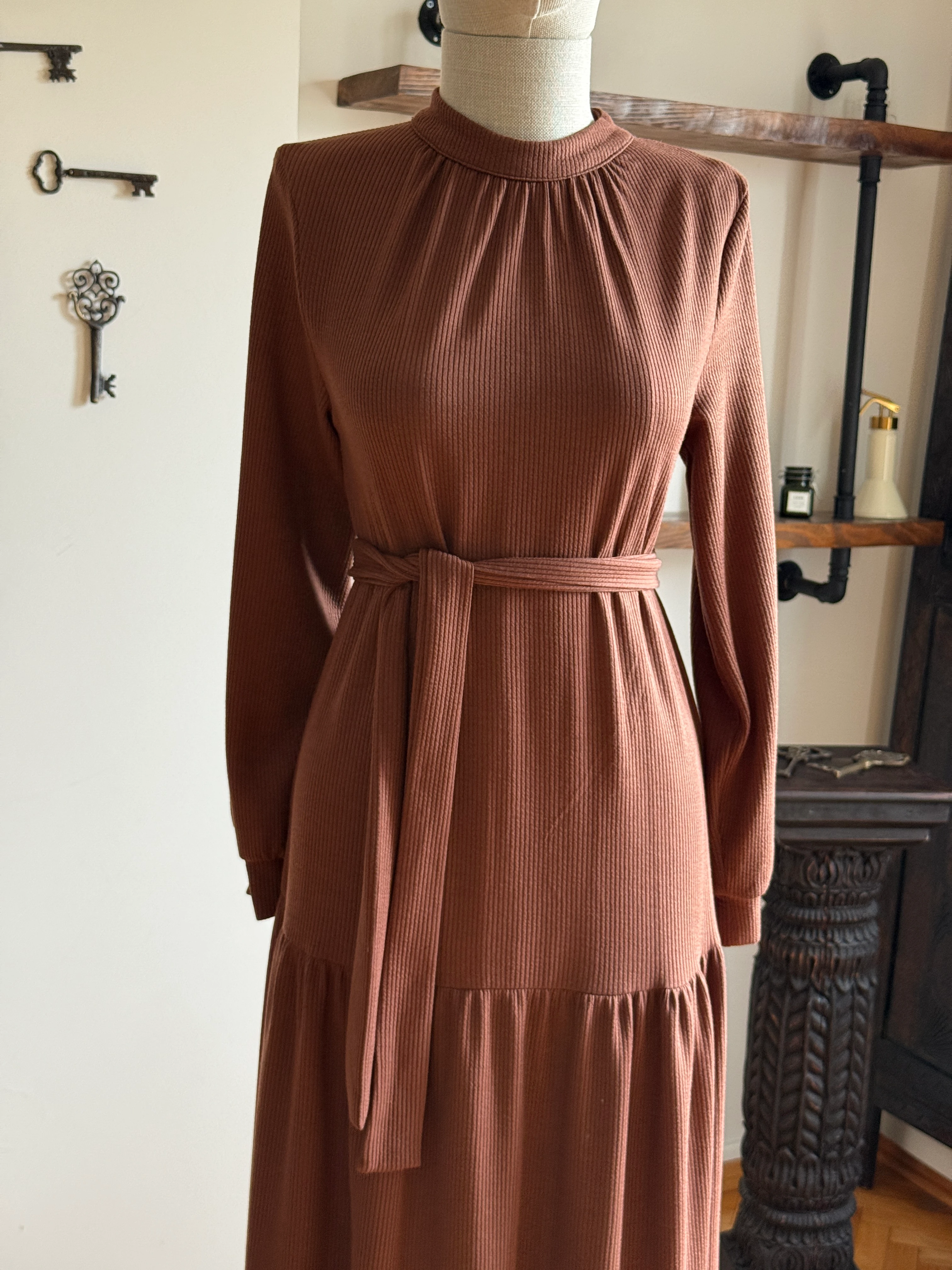 Hakim Yaka Çingene Model Örme Elbise 2400 NAVRA | FENDEL