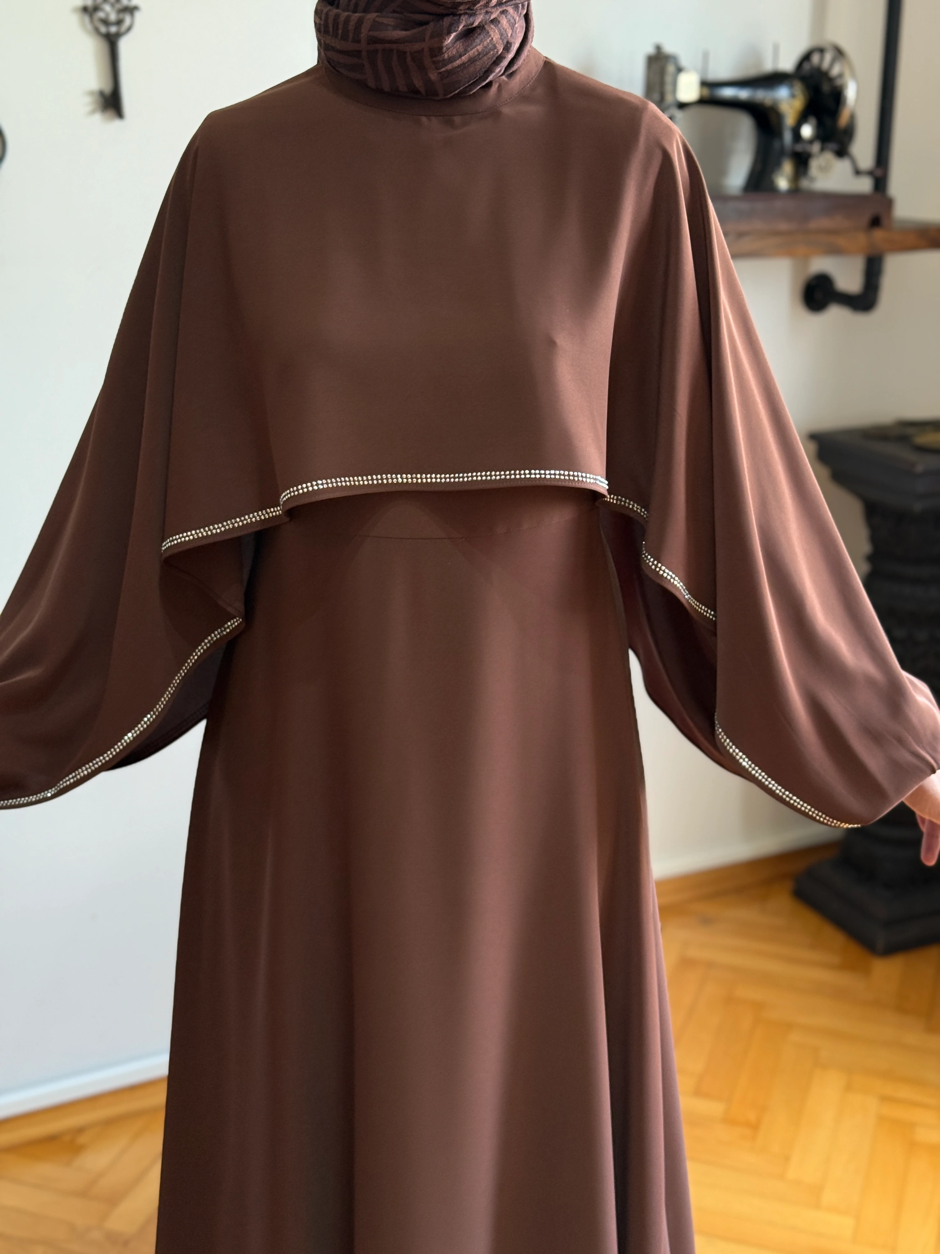 Taşlı Yarasa Kol Abiye 5066 NAVRA | FENDEL